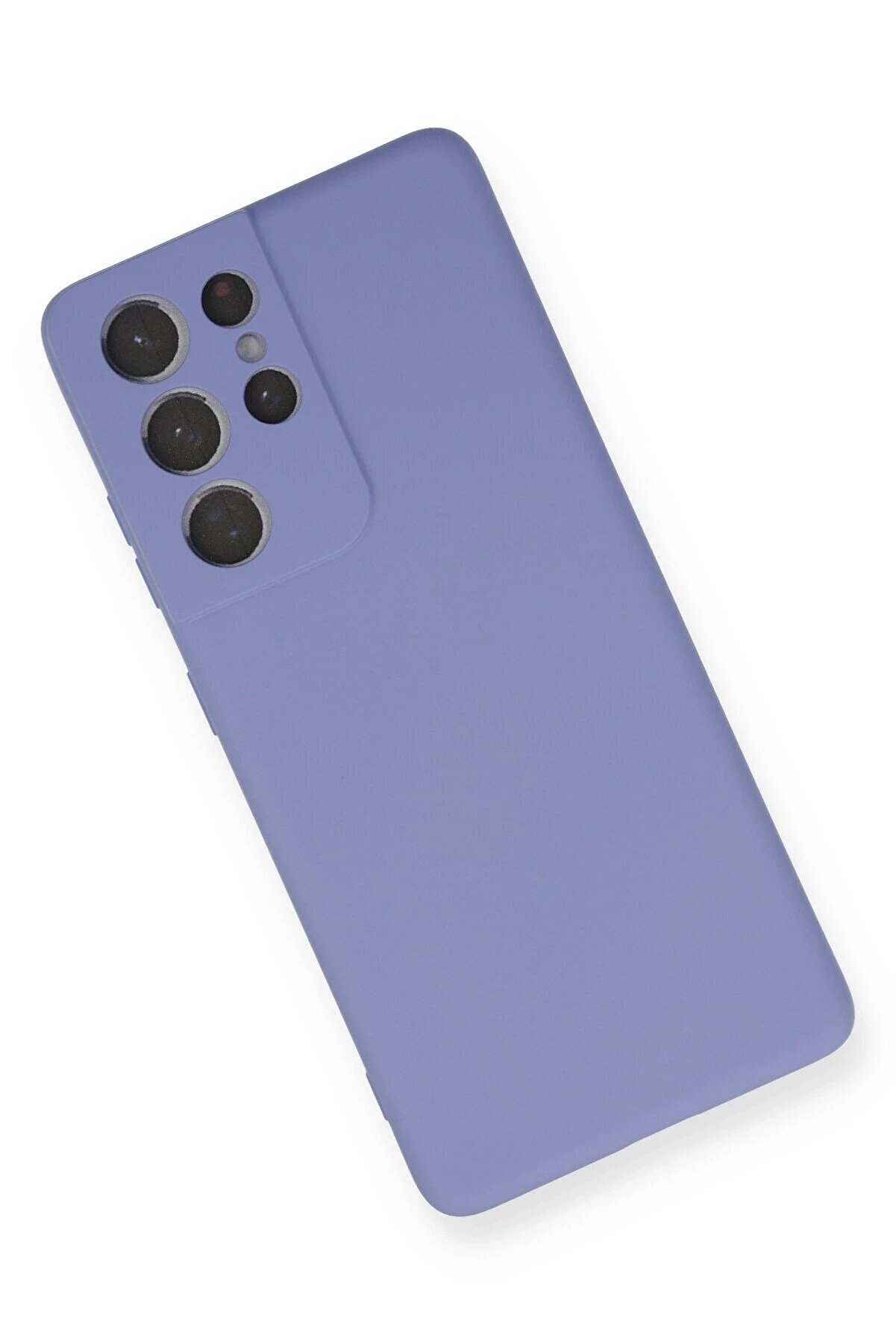 Samsung Galaxy S21 Ultra Kılıf Nano İçi̇ Kadi̇fe Si̇li̇kon - Li̇la - Dropx4562-9182