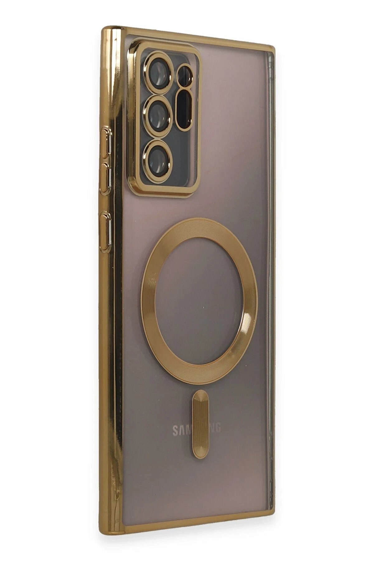 Samsung Galaxy Note 20 Ultra Kılıf Kross Magneti̇csafe Kapak - Gold - Dropx8152-4556