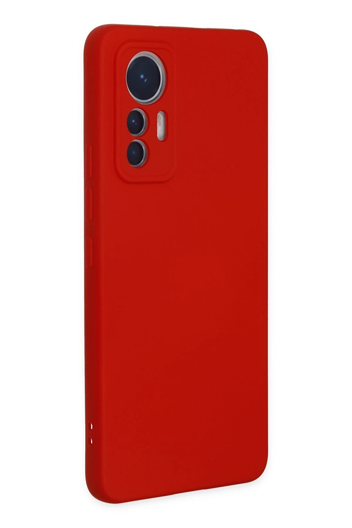 Xi̇aomi̇ Mi̇ 12 Li̇te Kılıf Nano İçi̇ Kadi̇fe Si̇li̇kon - Kırmızı - Dropx7536-1974
