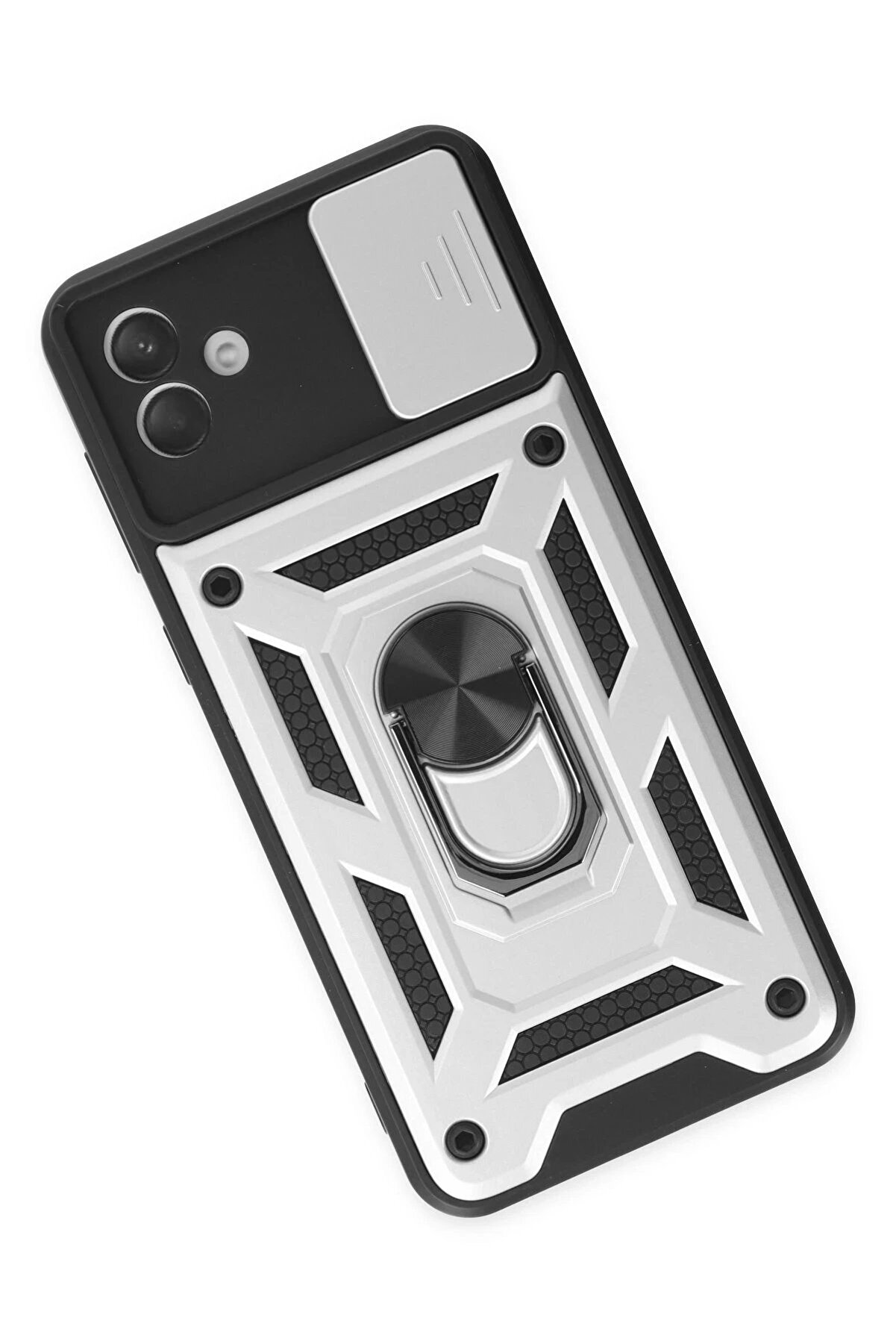 Samsung Galaxy A04 Kılıf Pars Lens Y&uuml;z&uuml;kl&uuml; Si̇li̇kon - G&uuml;m&uuml;ş - Dropx4428-3681