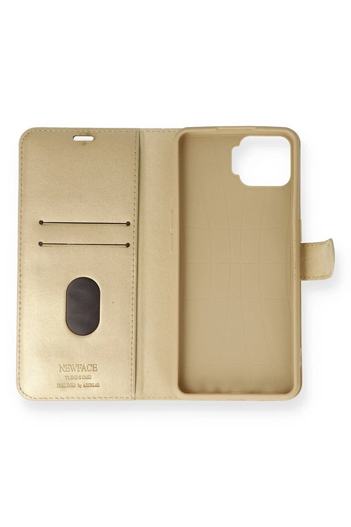 Oppo A73 Kılıf Trend S Plus Kapaklı Kılıf - Gold - Dropx4238-2070