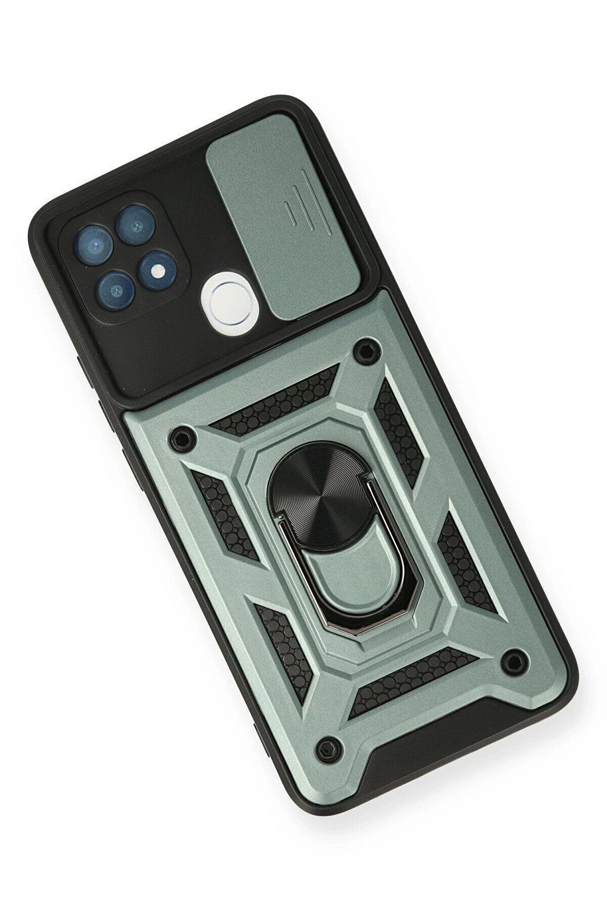 Oppo A15 Kılıf Pars Lens Y&uuml;z&uuml;kl&uuml; Si̇li̇kon - Yeşi̇l - Dropx1504-4611