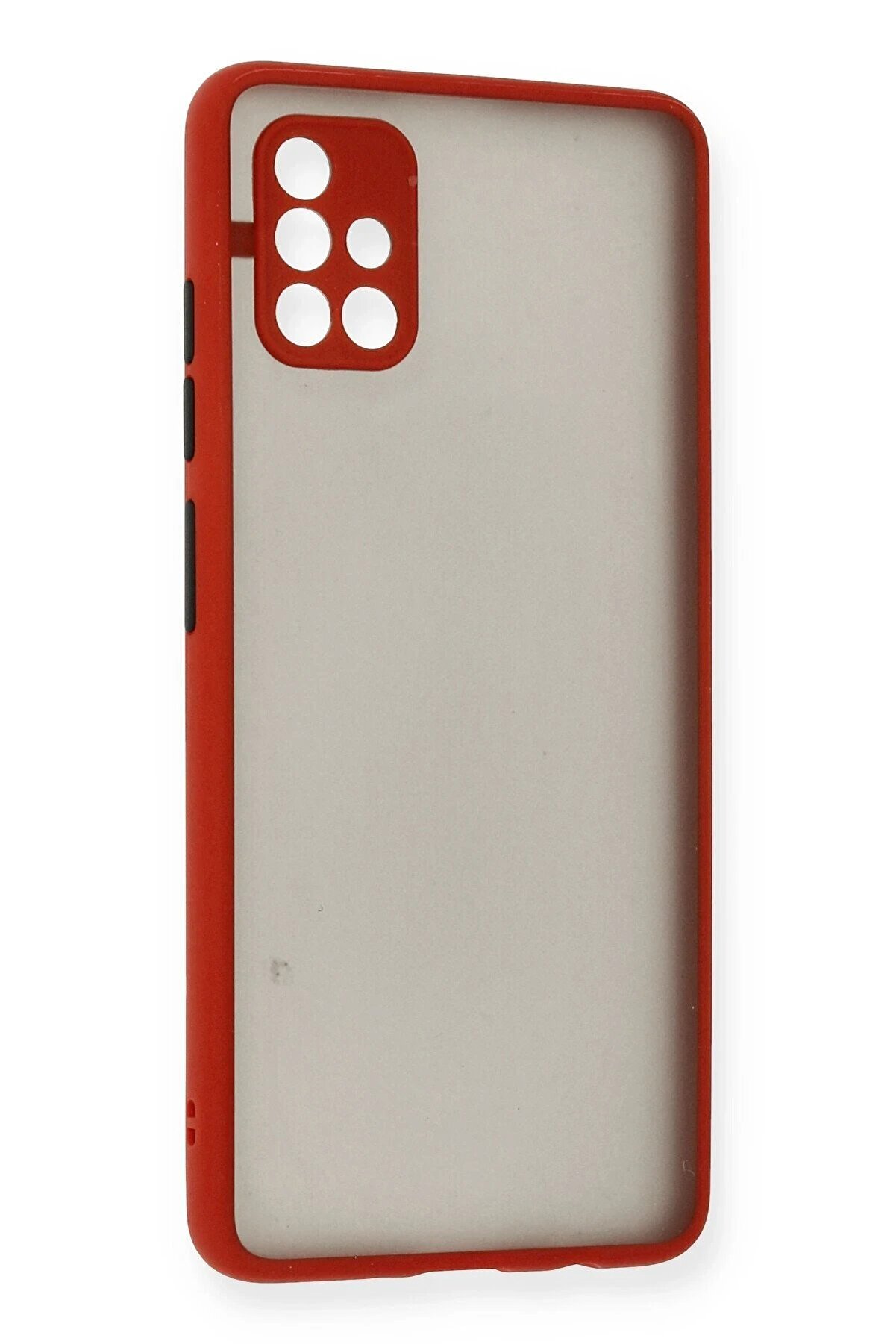 CepteToptan Samsung Galaxy A51 Kılıf Montreal Silikon Kapak - Kırmızı - DROPX1436-3220