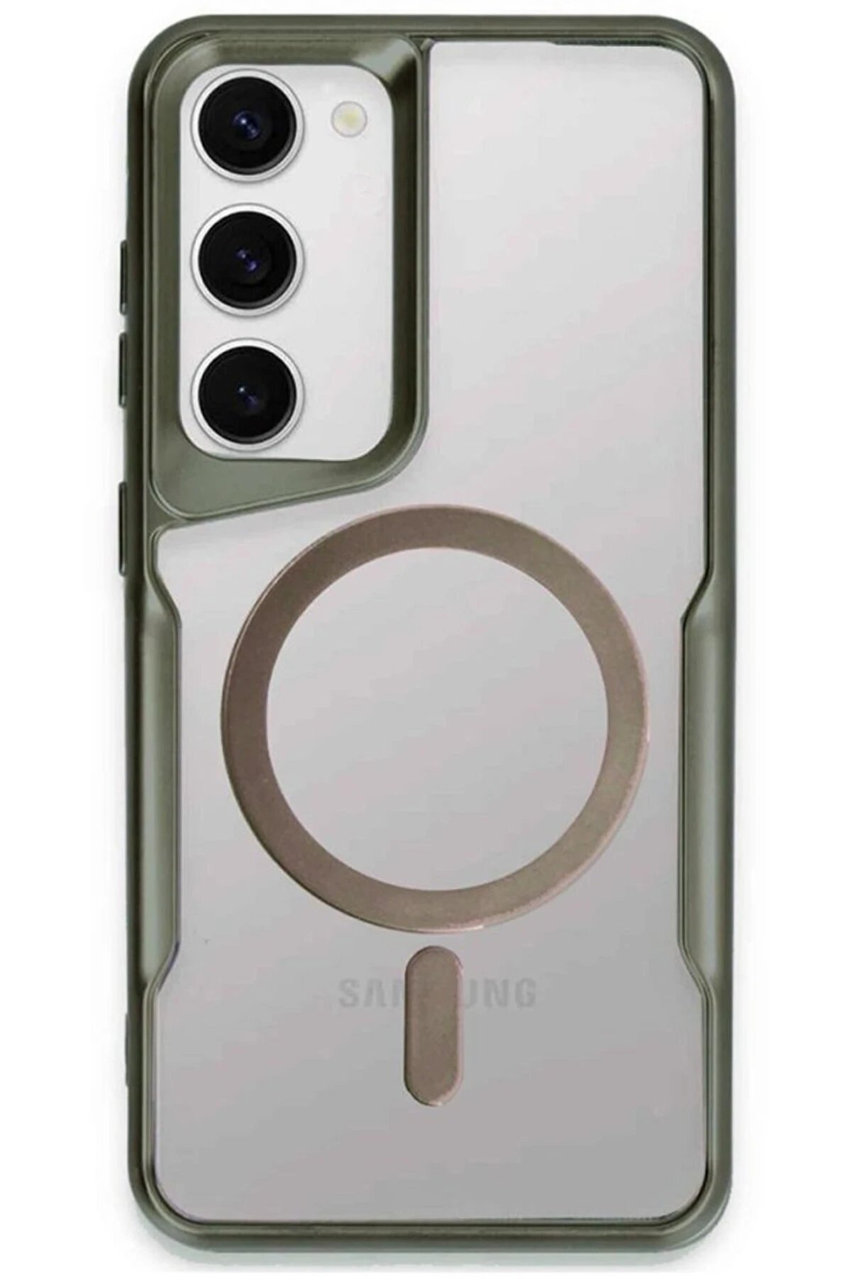 CepteToptan Samsung Galaxy S23 Kılıf Boyi Magsafe Silikon Kapak - Yeşil - DROPX8847-7571