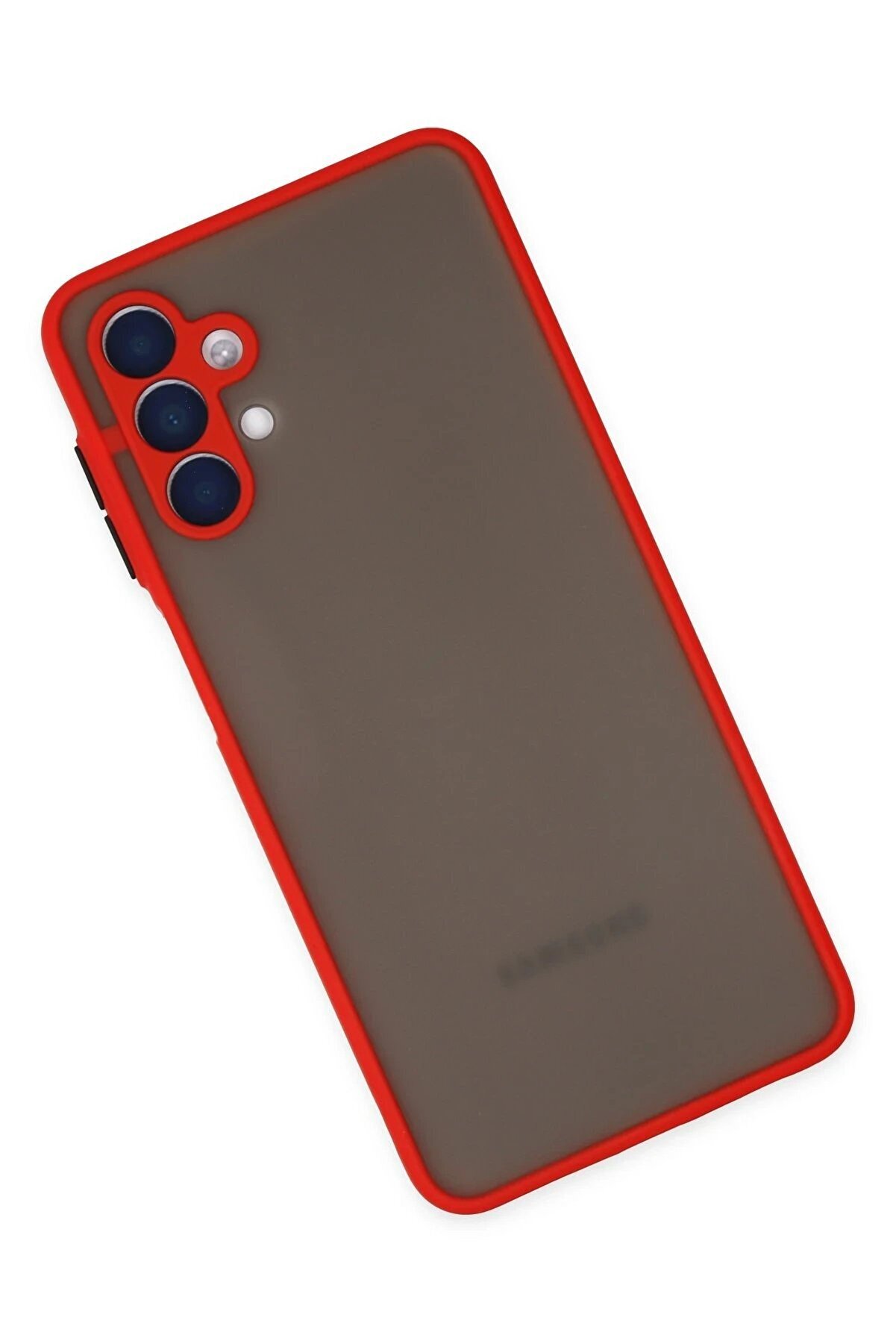 Samsung Galaxy A04S Kılıf Montreal Si̇li̇kon Kapak - Kırmızı - Dropx7227-5461