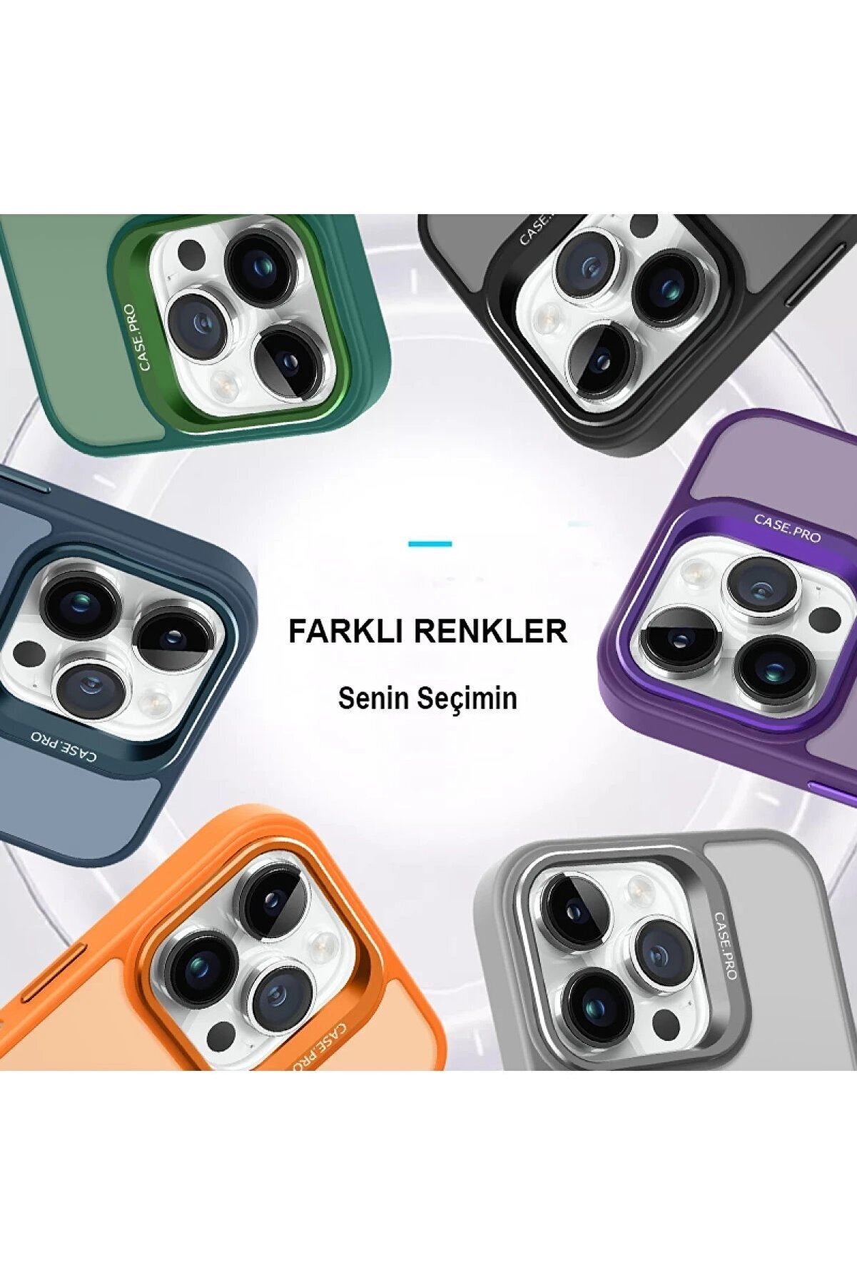 İphone 14 Pro Kılıf Flet Lens Magsafe Kapak - Si̇yah - Dropx7123-1595