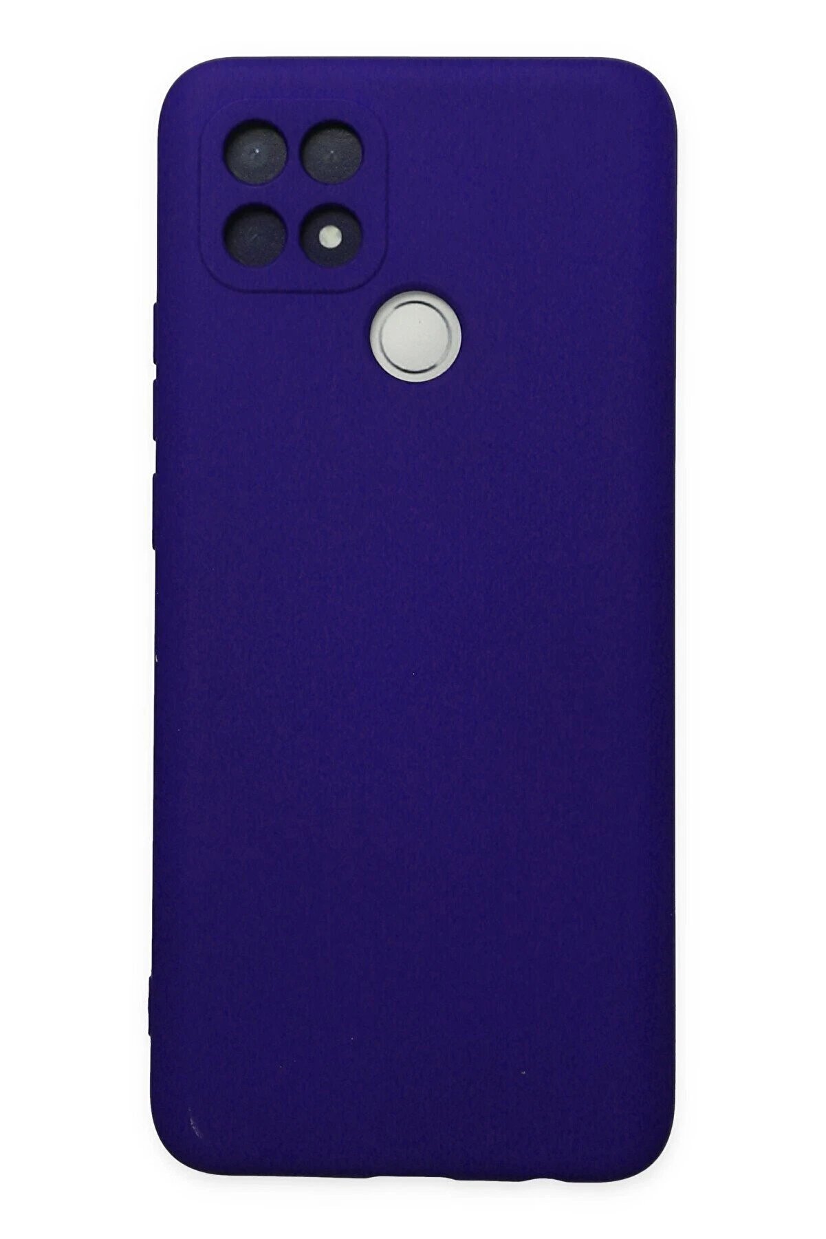 CepteToptan Oppo A15 Kılıf Nano i&ccedil;i Kadife Silikon - Mor - DROPX9356-6091