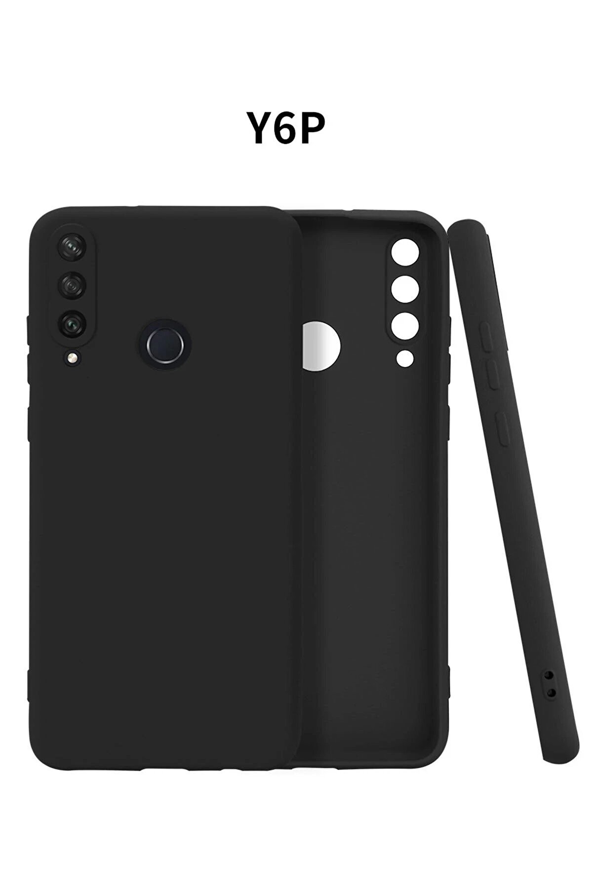 CepteToptan Huawei Y6P Kılıf First Silikon - Siyah - DROPX5751-6733