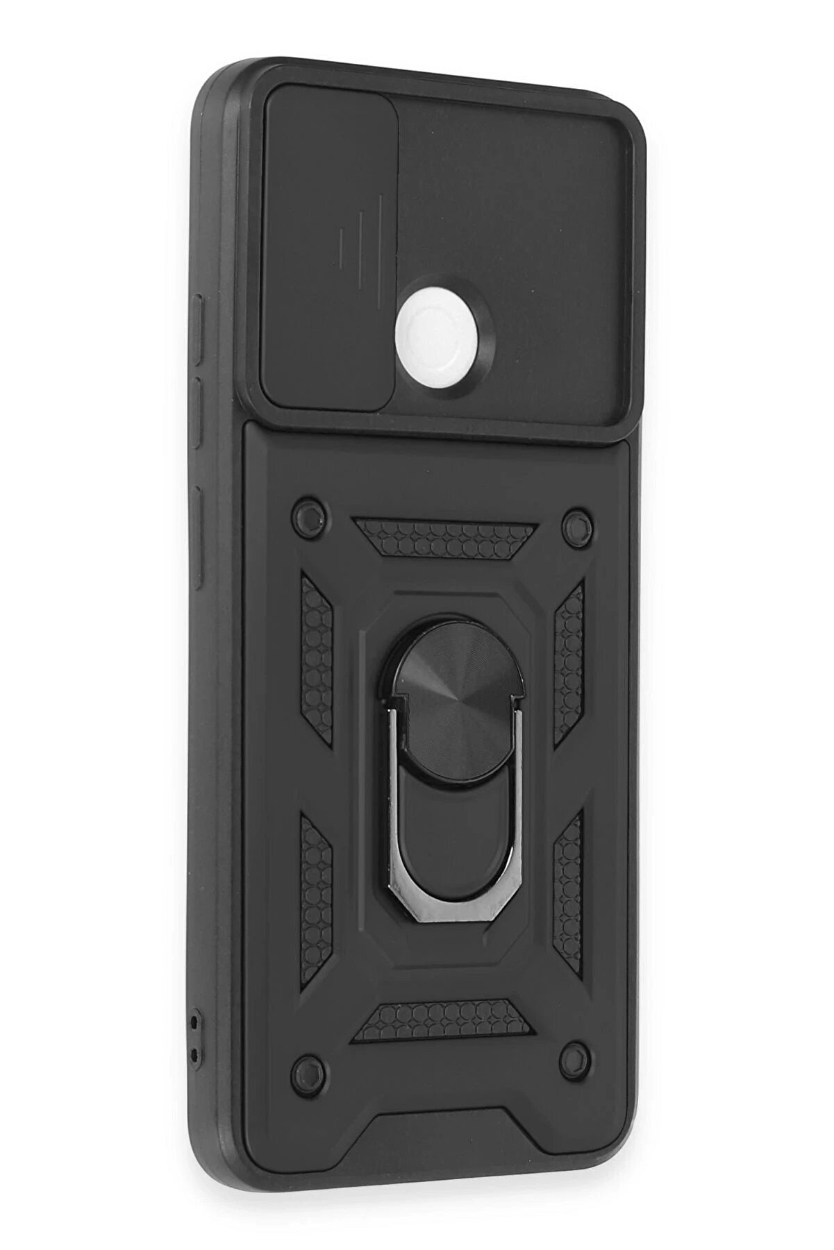 Xi̇aomi̇ Redmi̇ 12C Kılıf Pars Lens Yüzüklü Si̇li̇kon - Si̇yah - Dropx8727-8503