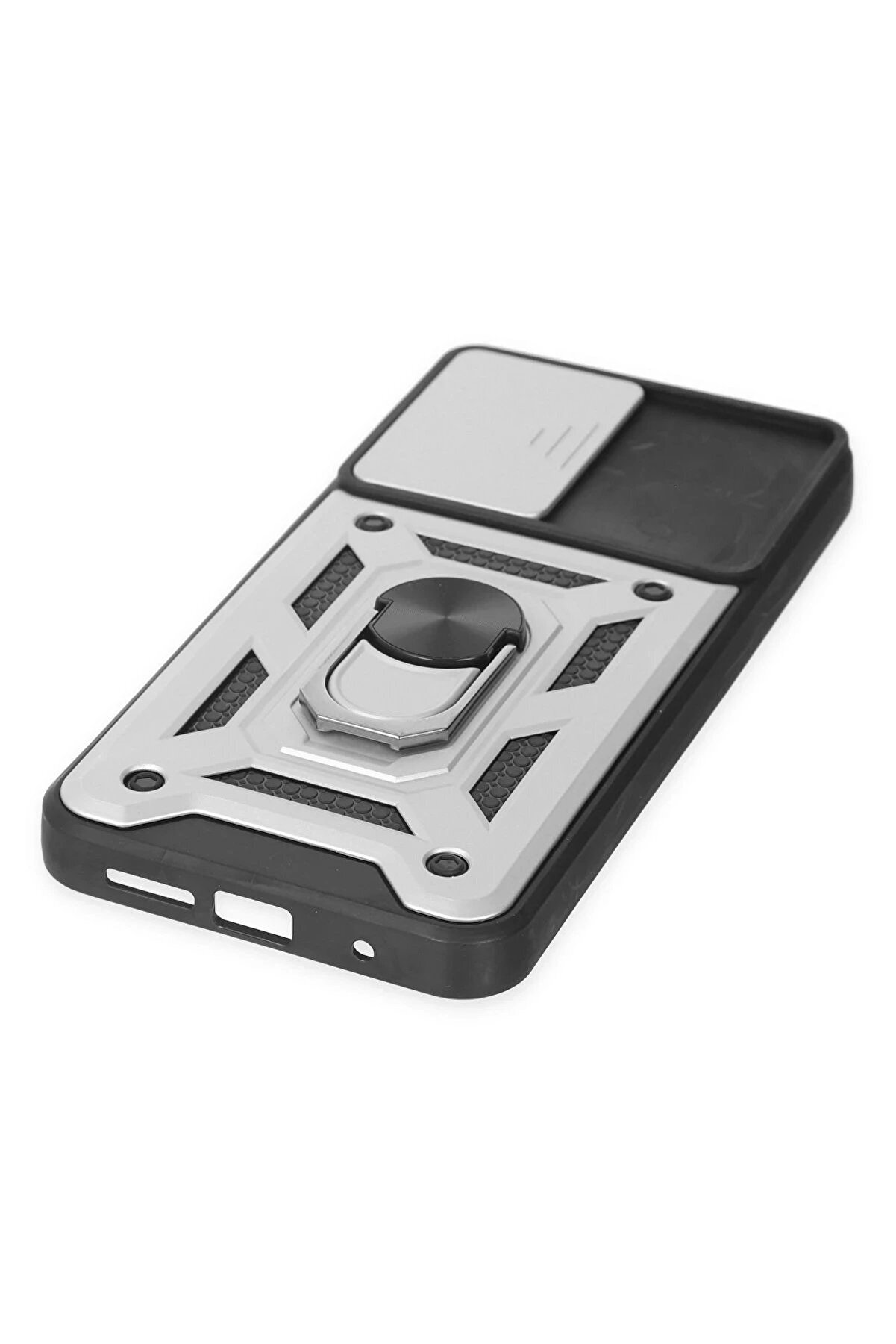 Xi̇aomi̇ Redmi̇ Note 9 4G Kılıf Pars Lens Y&uuml;z&uuml;kl&uuml; Si̇li̇kon - G&uuml;m&uuml;ş - Dropx6704-4747