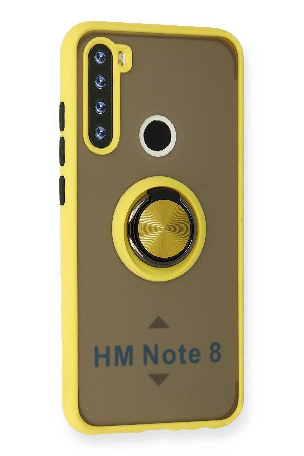 Xi̇aomi̇ Redmi̇ Note 8 Kılıf Montreal Yüzüklü Si̇li̇kon Kapak - Sarı - Dropx1733-5178