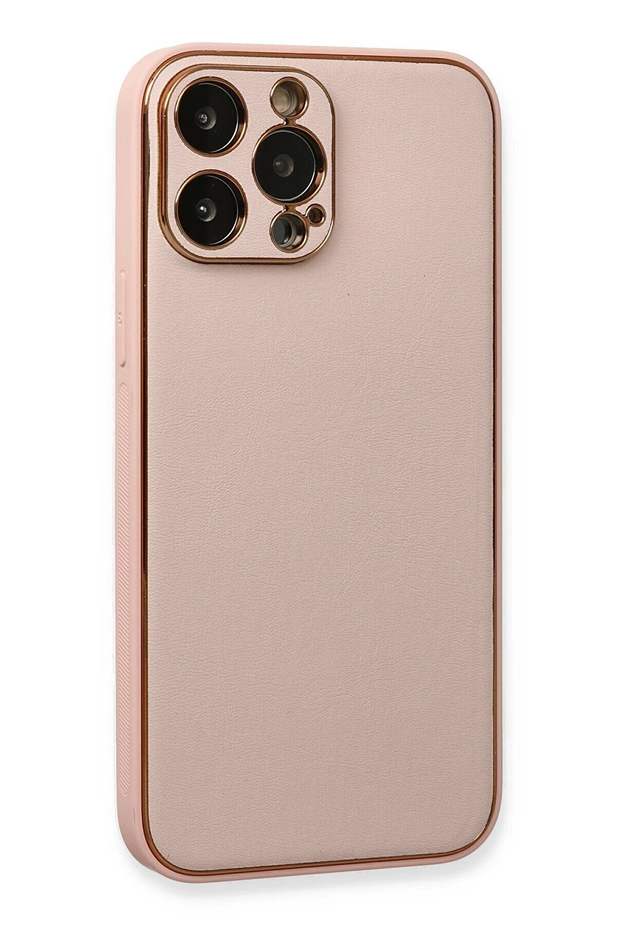 İphone 13 Pro Kılıf Coco Deri̇ Si̇li̇kon Kapak - Pembe - Dropx7764-4820