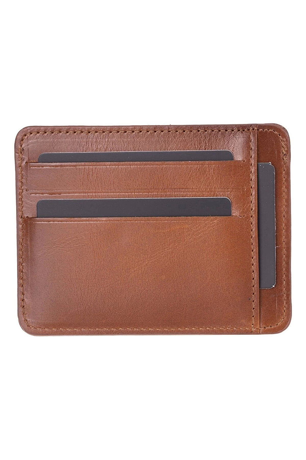 Haki̇ki̇ Deri̇, El Yapımı Kartlık Blwl20 Rst2 Gölgeli̇ Taba