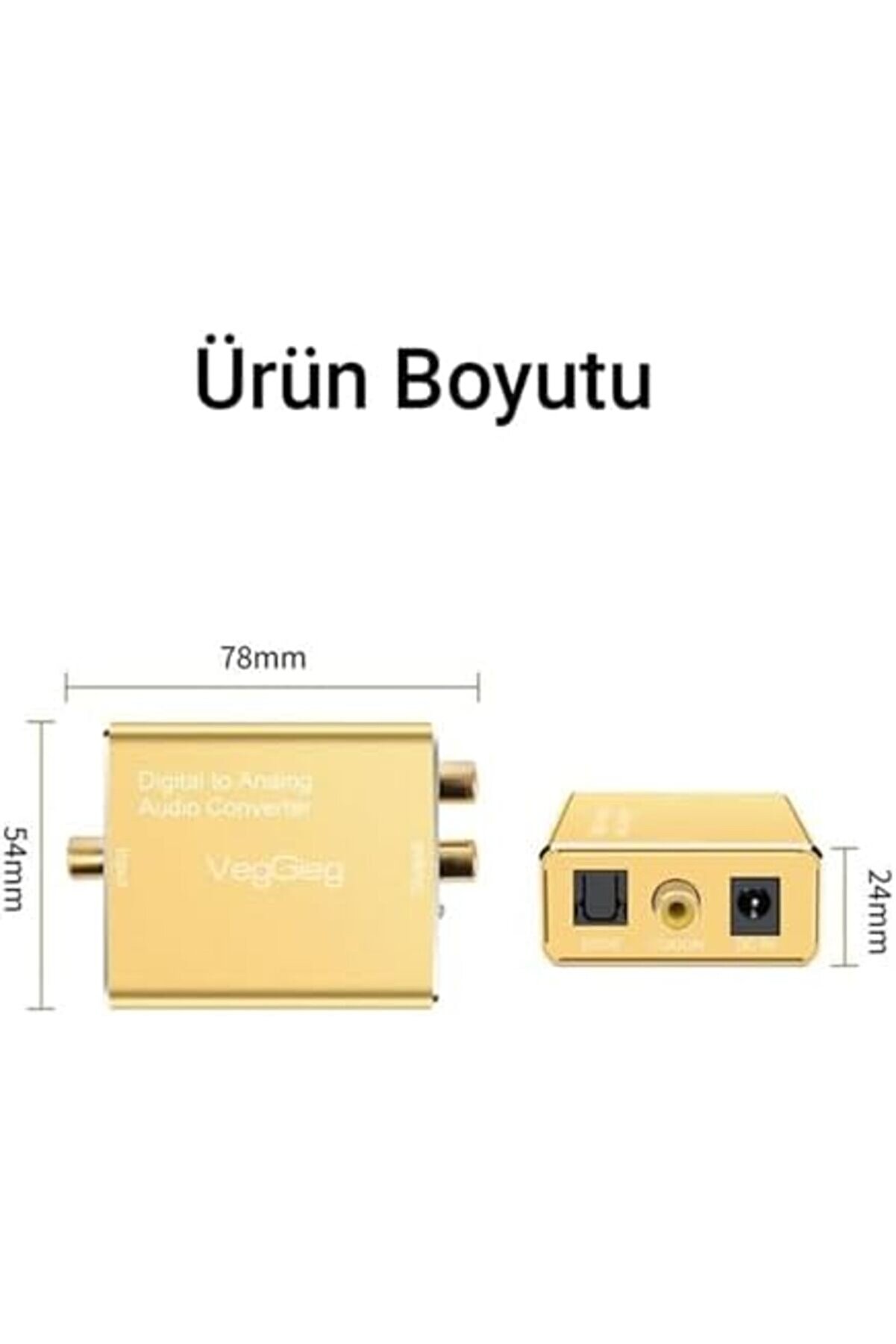 Snshop Koaksi̇yel Tosli̇nk Opti̇k Di̇ji̇tal To 3.5Mm Rca Analog Ses Çevi̇ri̇ci̇ Adaptör 467437
