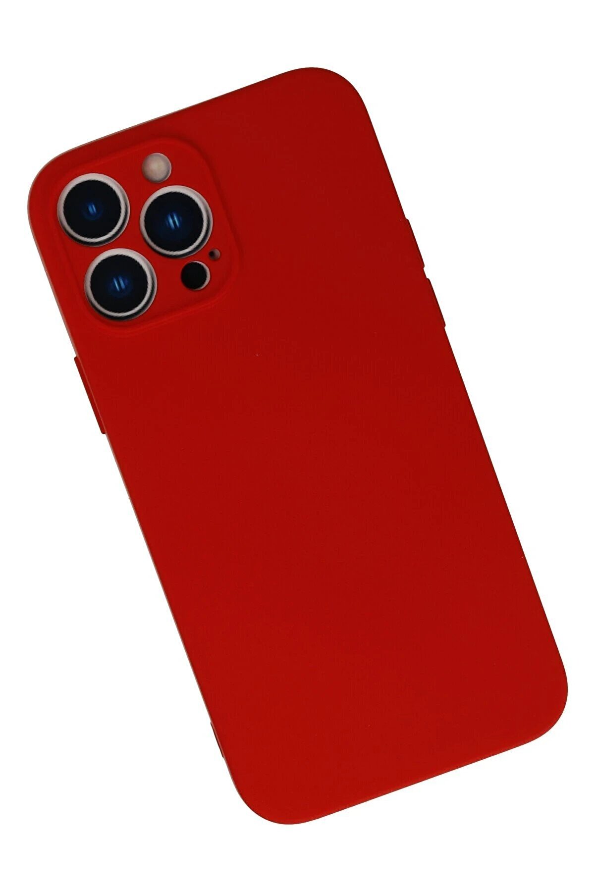 İphone 13 Pro Kılıf Nano İçi̇ Kadi̇fe Si̇li̇kon - Kırmızı - Dropx7986-5177