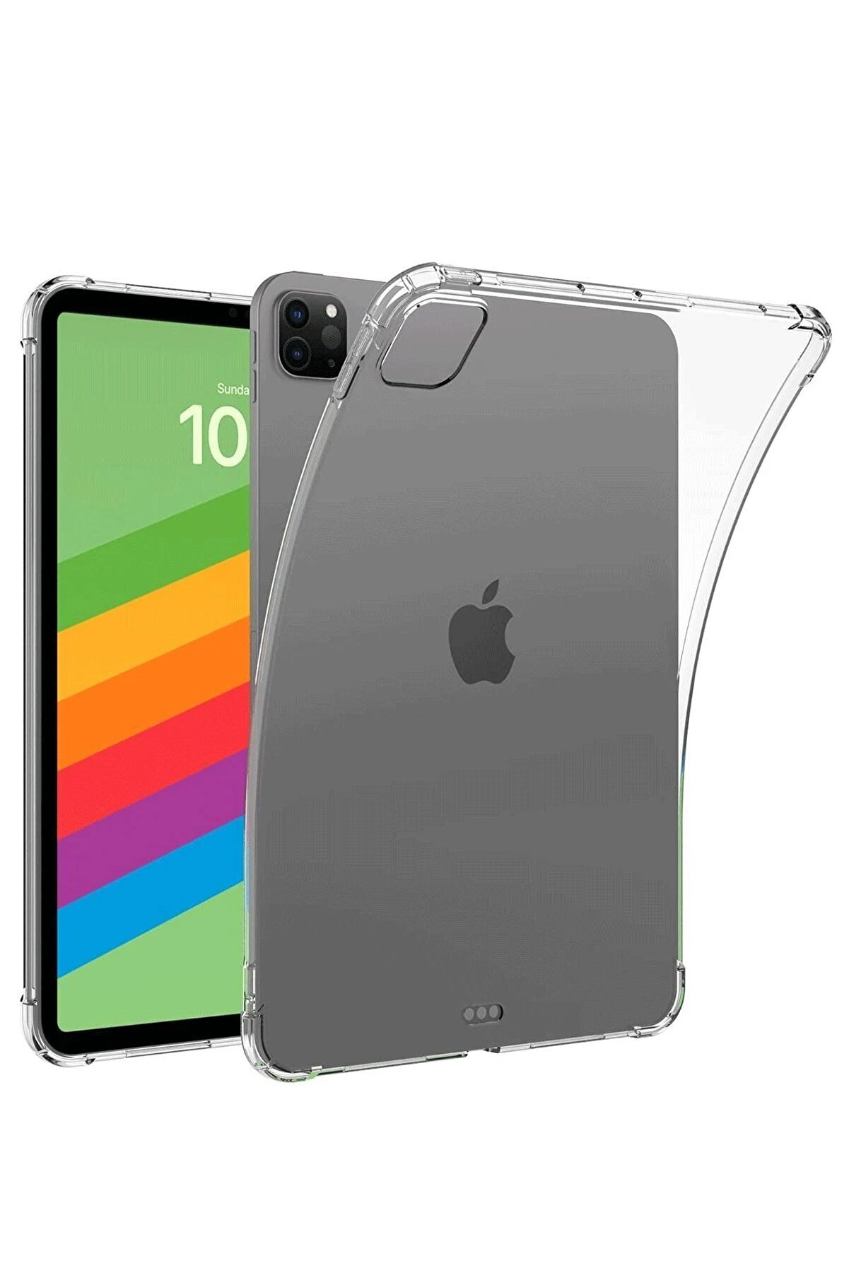 CepteToptan iPad Pro 13 (2024) Kılıf Anti Şeffaf Tablet Silikon - Şeffaf - DROPX7502-4638