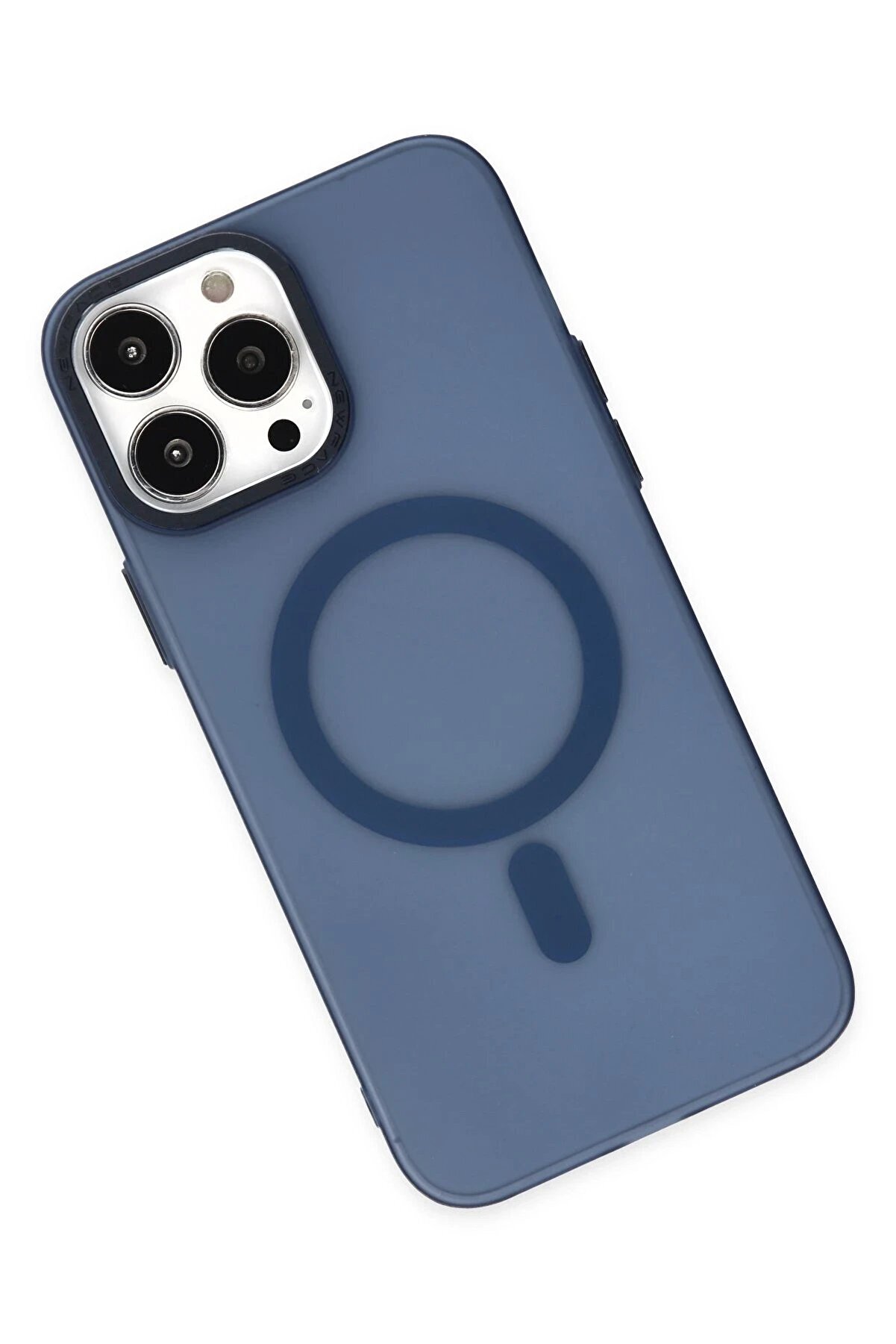 İphone 14 Pro Kılıf Lodos Magneti̇csafe Mat Kapak - Mavi̇ - Dropx1136-3205