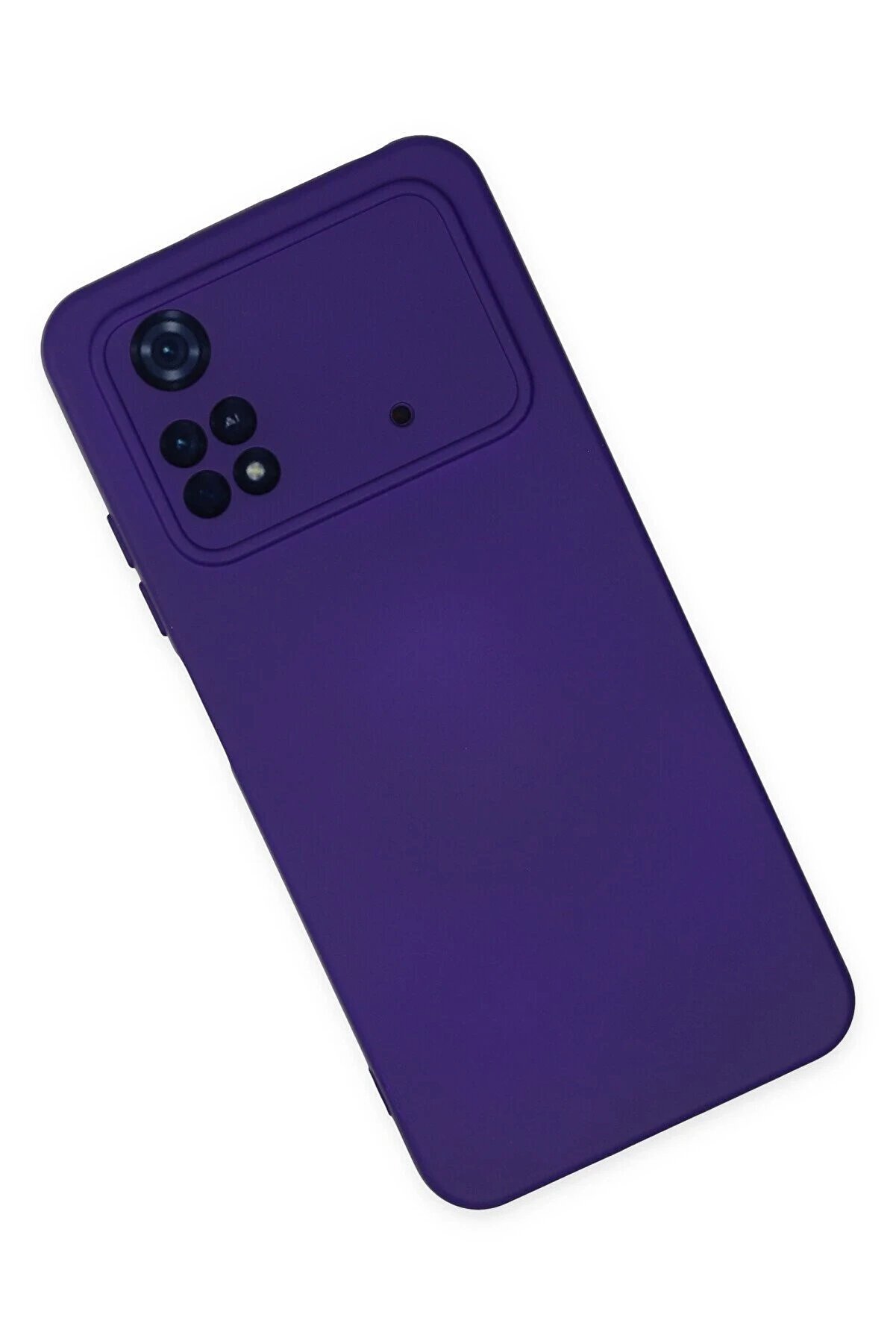 Xi̇aomi̇ Poco M4 Pro 4G Kılıf Nano İ&ccedil;i̇ Kadi̇fe Si̇li̇kon - Mor - Dropx7636-2948