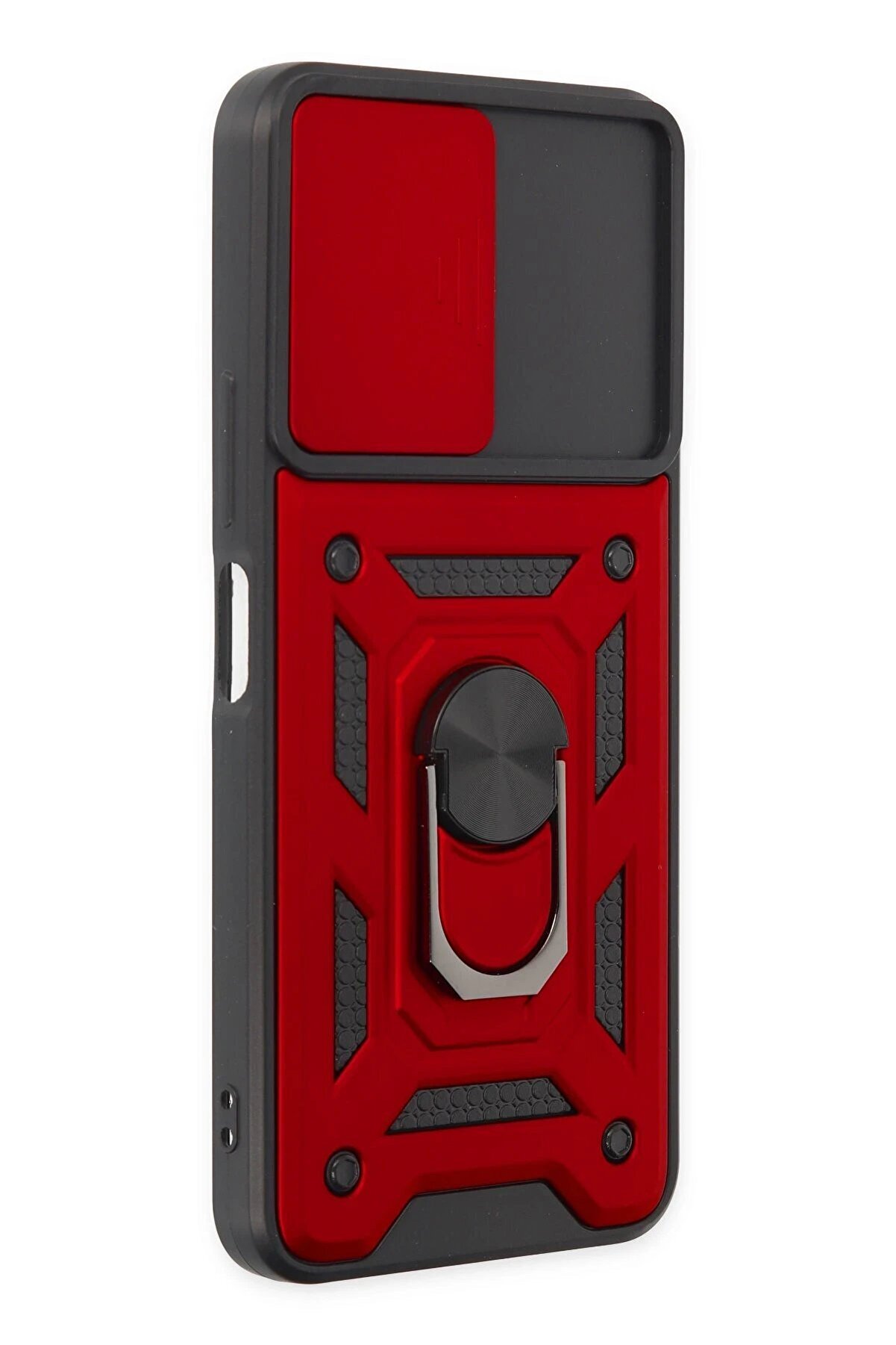 Vi̇vo Y16 Kılıf Pars Lens Yüzüklü Si̇li̇kon - Kırmızı - Dropx3674-3544