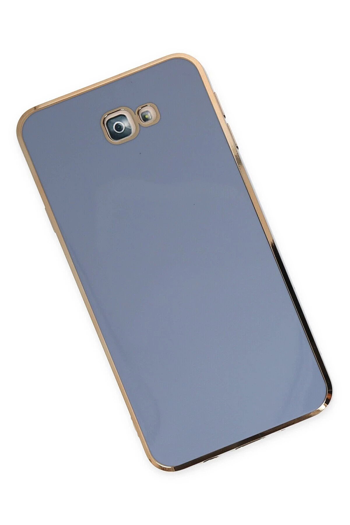 Samsung Galaxy J7 Pri̇me Kılıf Volet Si̇li̇kon - Mavi̇ - Dropx4754-3655