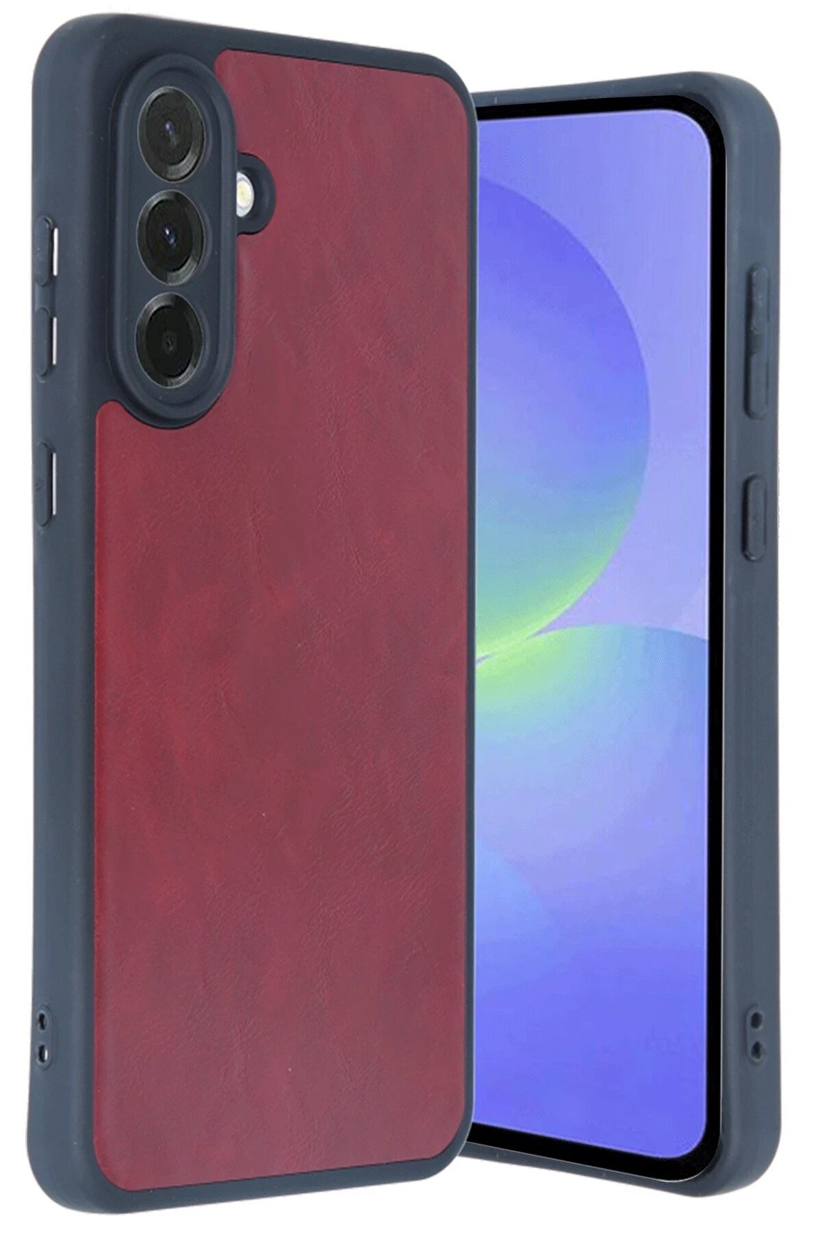 Samsung Galaxy A56 Kılıf Aras Deri̇ Kapak - Bordo - Dropx4376-4069