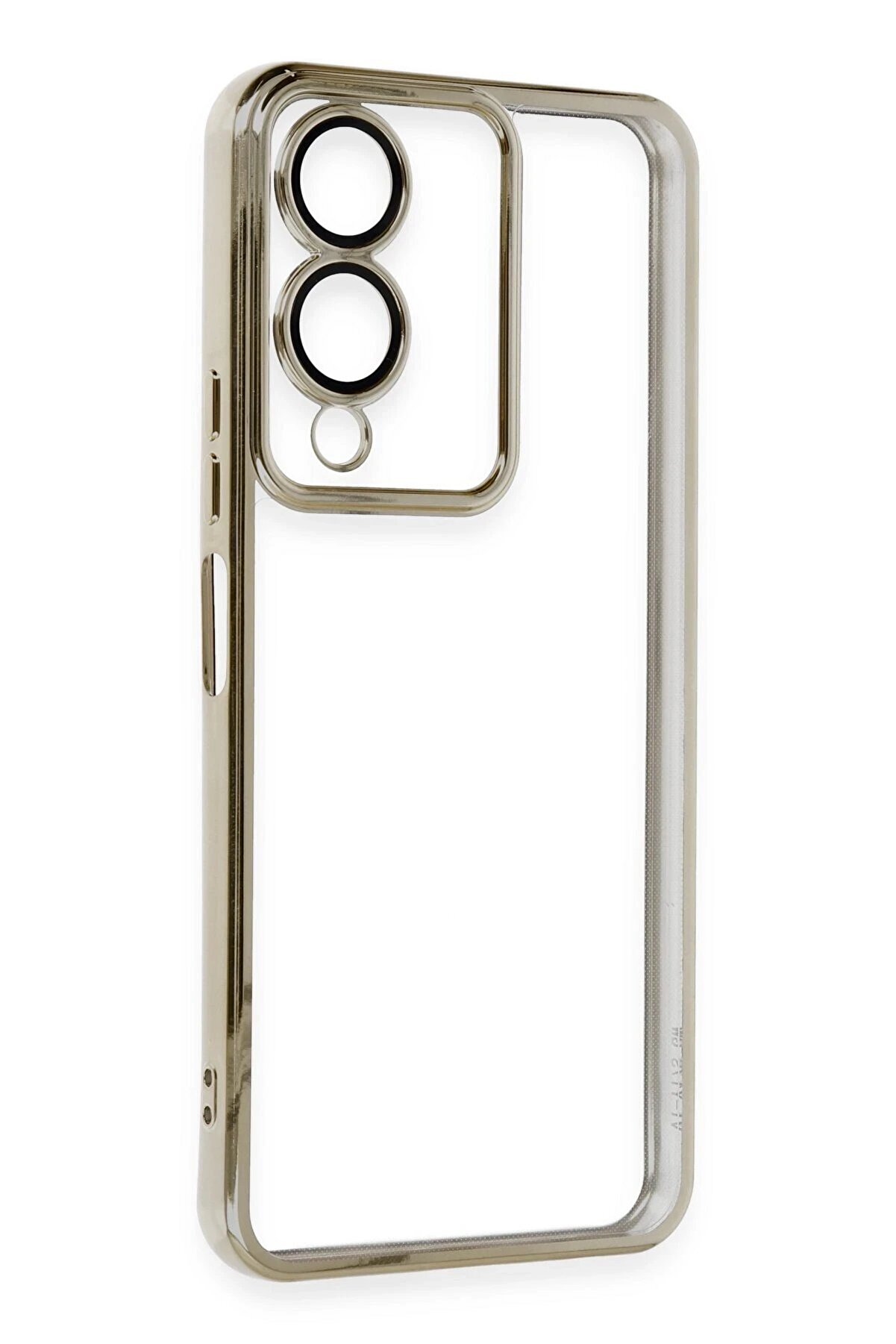 Vi̇vo Y17S Kılıf Lensli̇ Si̇li̇kon - Gold - Dropx5067-3509