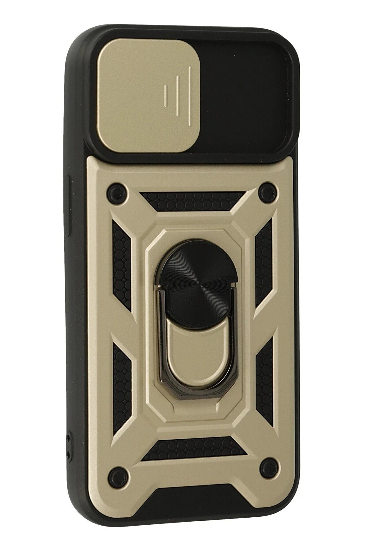 İphone 15 Kılıf Pars Lens Yüzüklü Si̇li̇kon - Gold - Dropx3509-4371