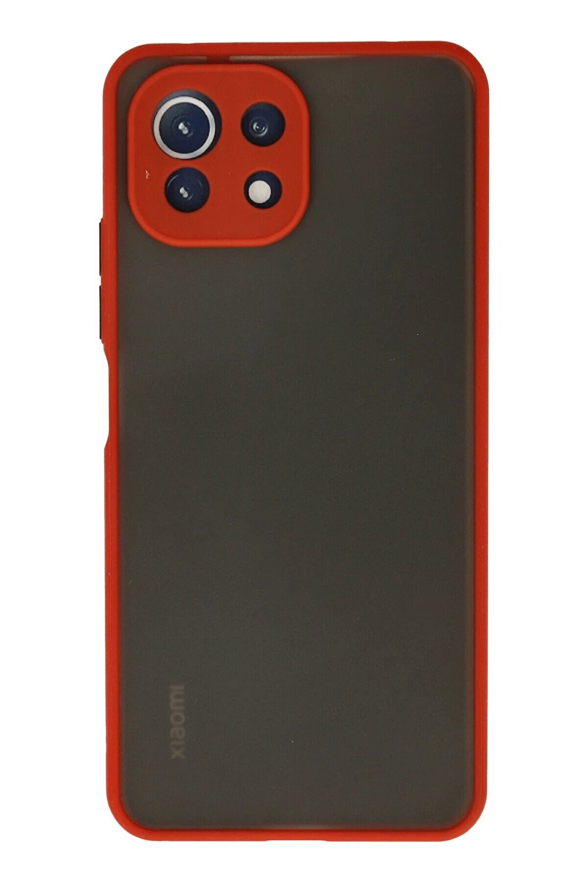CepteToptan Xiaomi Mİ 11 Lite Kılıf Montreal Silikon Kapak - Kırmızı - DROPX1794-6793