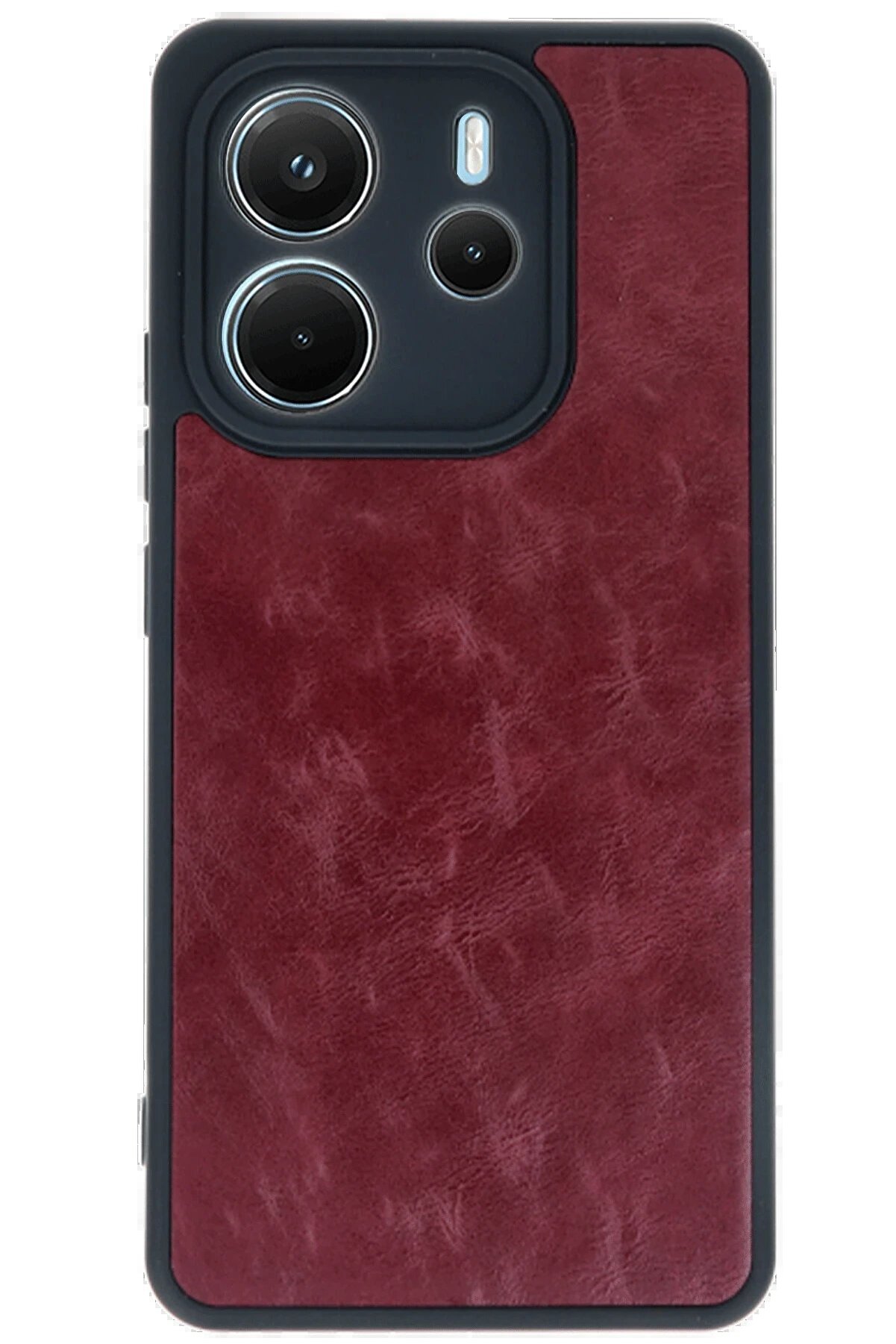 Xi̇aomi̇ Redmi̇ Note 14 4G Kılıf Aras Deri̇ Kapak - Bordo - Dropx1081-5296