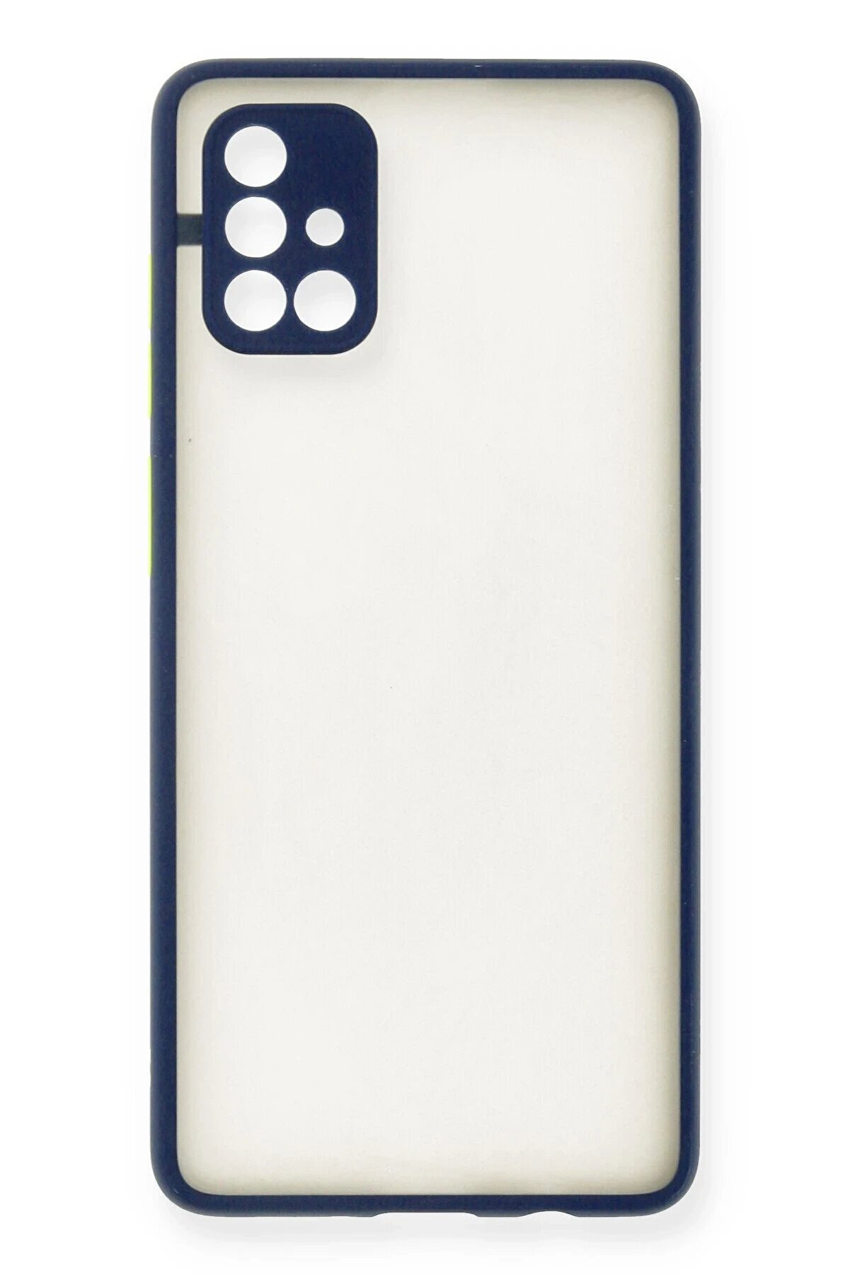 Samsung Galaxy A71 Kılıf Montreal Si̇li̇kon Kapak - Laci̇vert - Dropx4429-6519