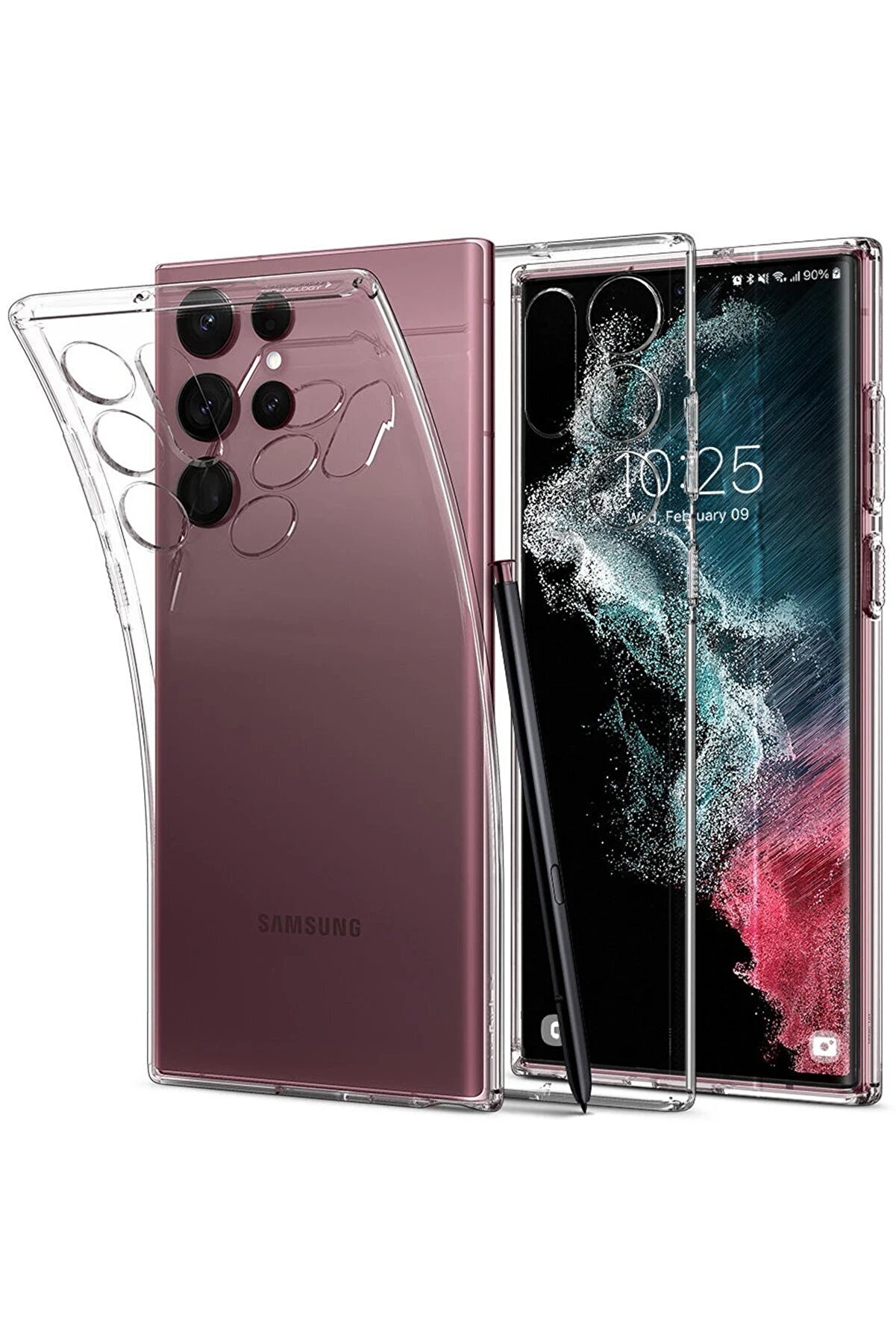 CepteToptan Samsung Galaxy S22 Ultra Kılıf Lüx Şeffaf Silikon - DROPX3690-3227