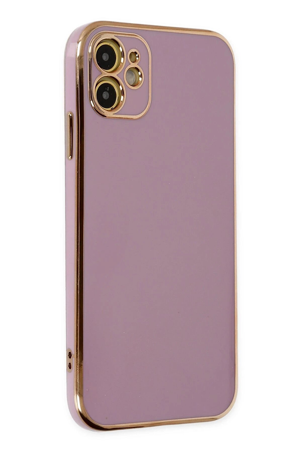 CepteToptan iPhone 12 Kılıf Volet Silikon - Mor - DROPX5925-9968