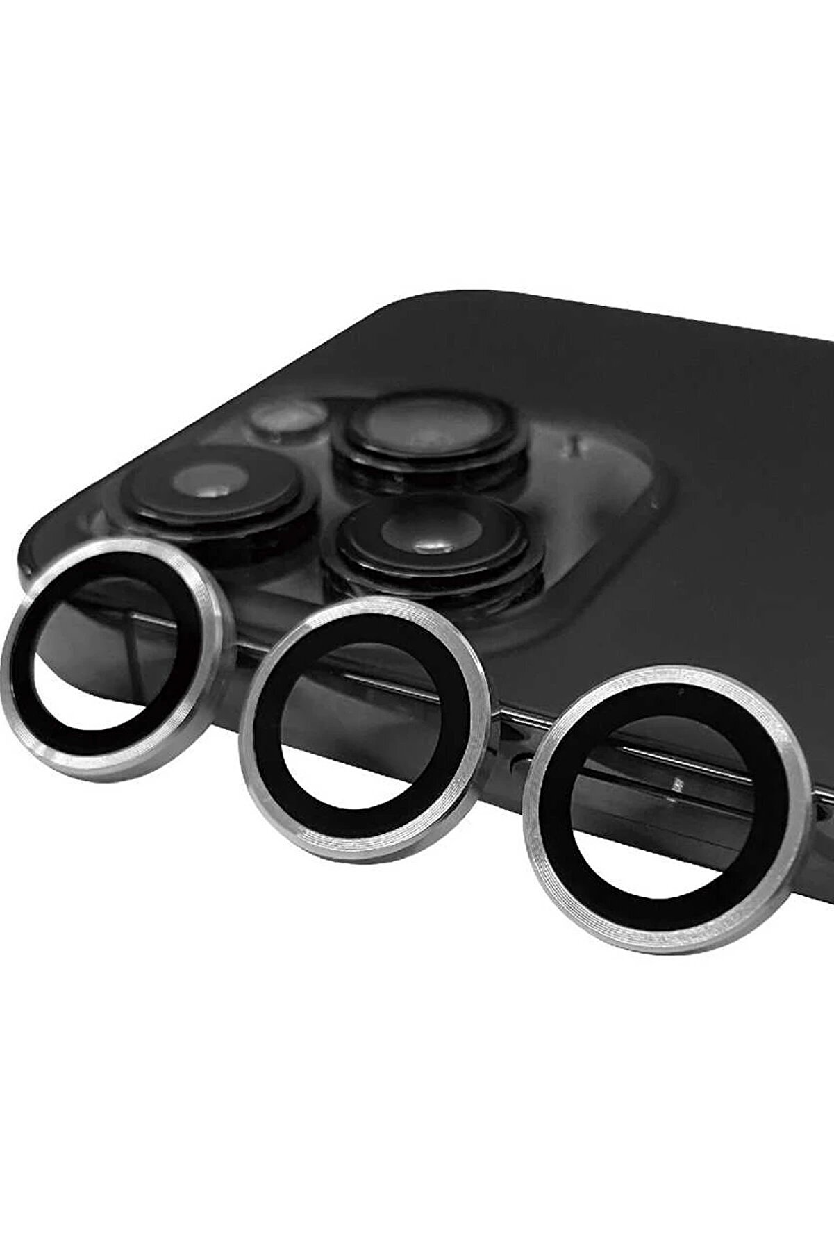 CepteToptan iPhone 14 Pro Max Raze Metal Kamera Lens - Gümüş - DROPX2211-9082