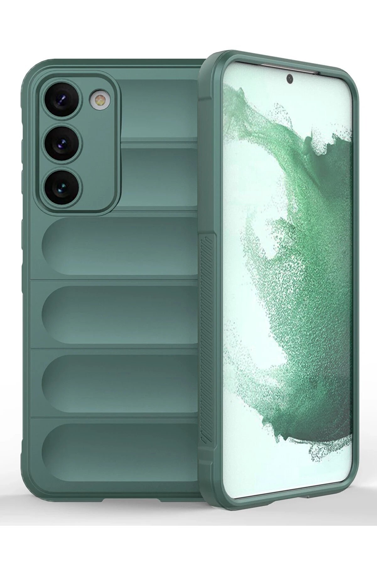 CepteToptan Samsung Galaxy S23 Plus Kılıf Optimum Silikon - Koyu Yeşil - DROPX7313-9070