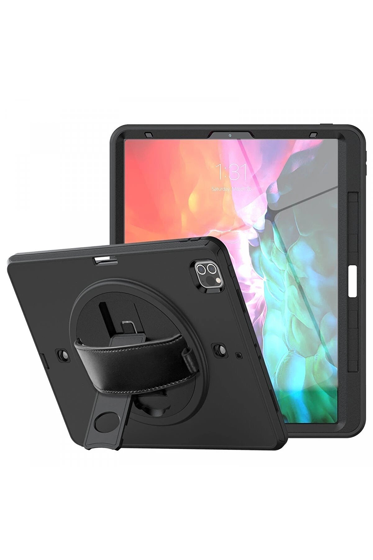 İpad Pro 12.9 (2021) Kılıf Strap-C Otterbox Tablet Kapak - Si̇yah - Dropx3940-6800