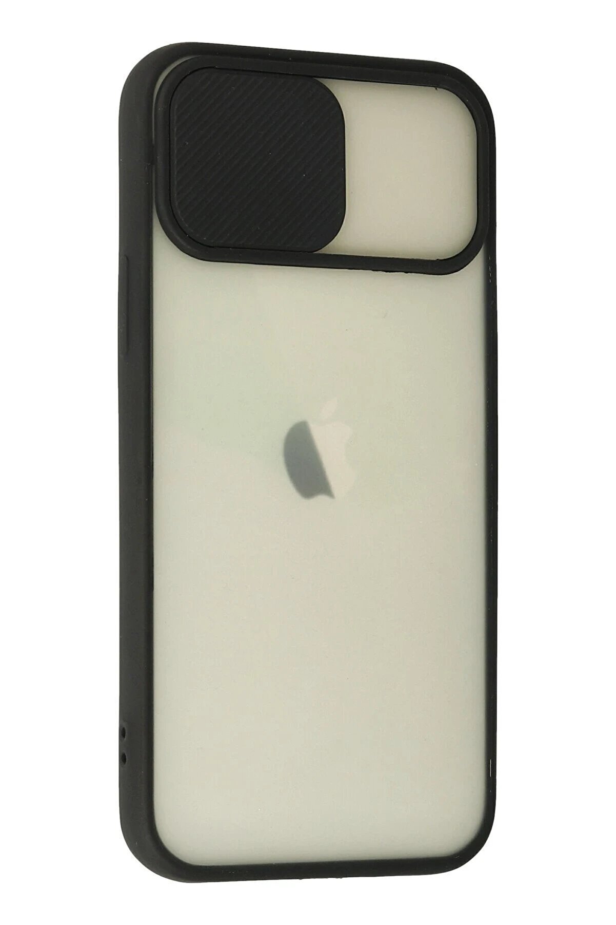 İphone 12 Kılıf Palm Buzlu Kamera Sürgülü Si̇li̇kon - Si̇yah - Dropx7729-4671