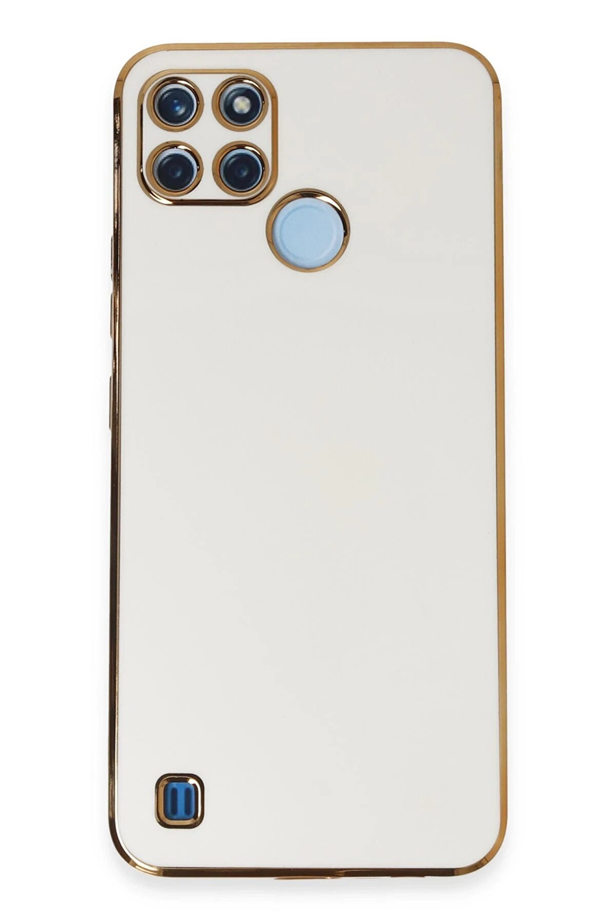 CepteToptan Realme C25Y Kılıf Volet Silikon - Beyaz - DROPX8793-5133