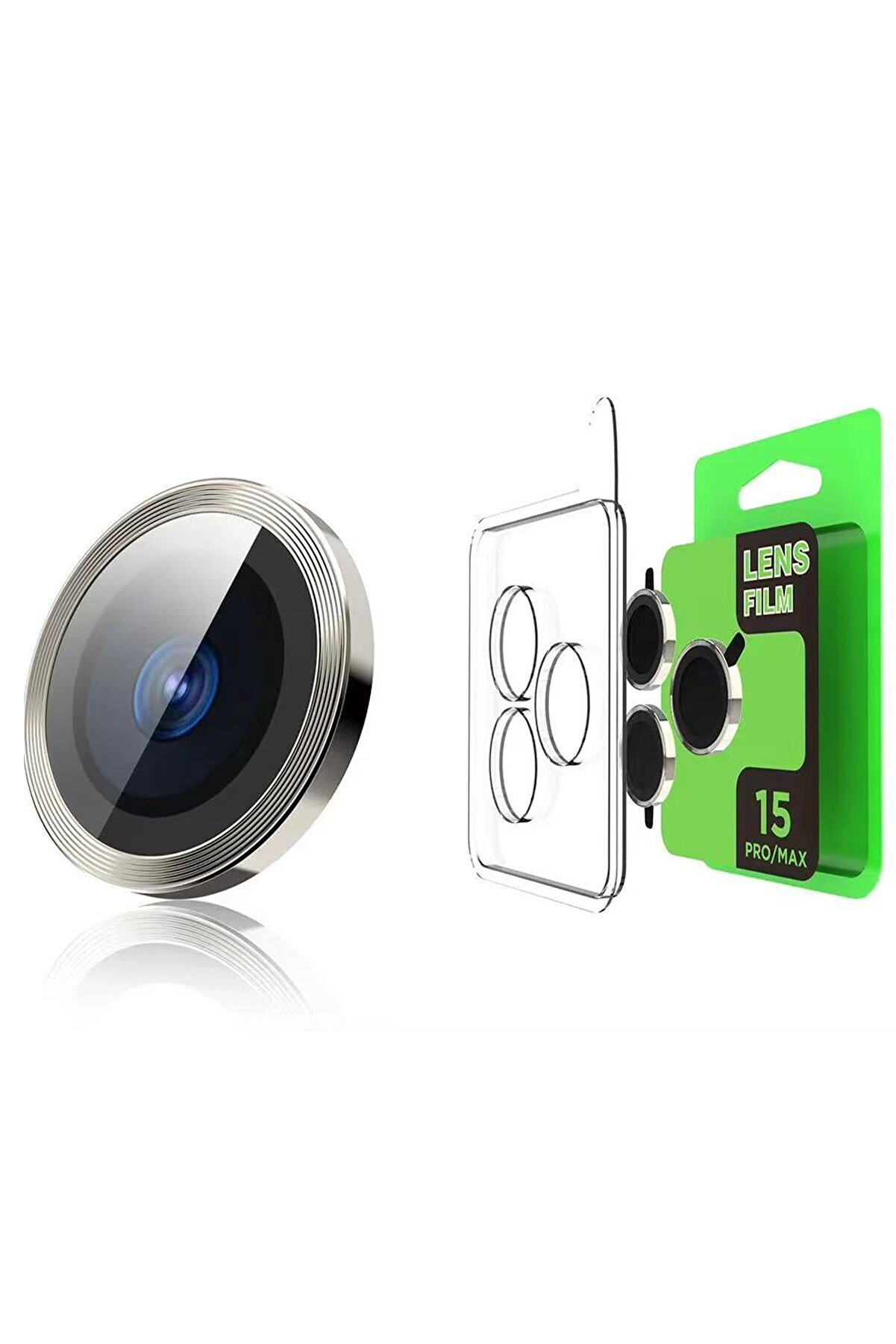 İphone 15 Raze Metal Kamera Lens - Pembe - Teknocep4461-2505