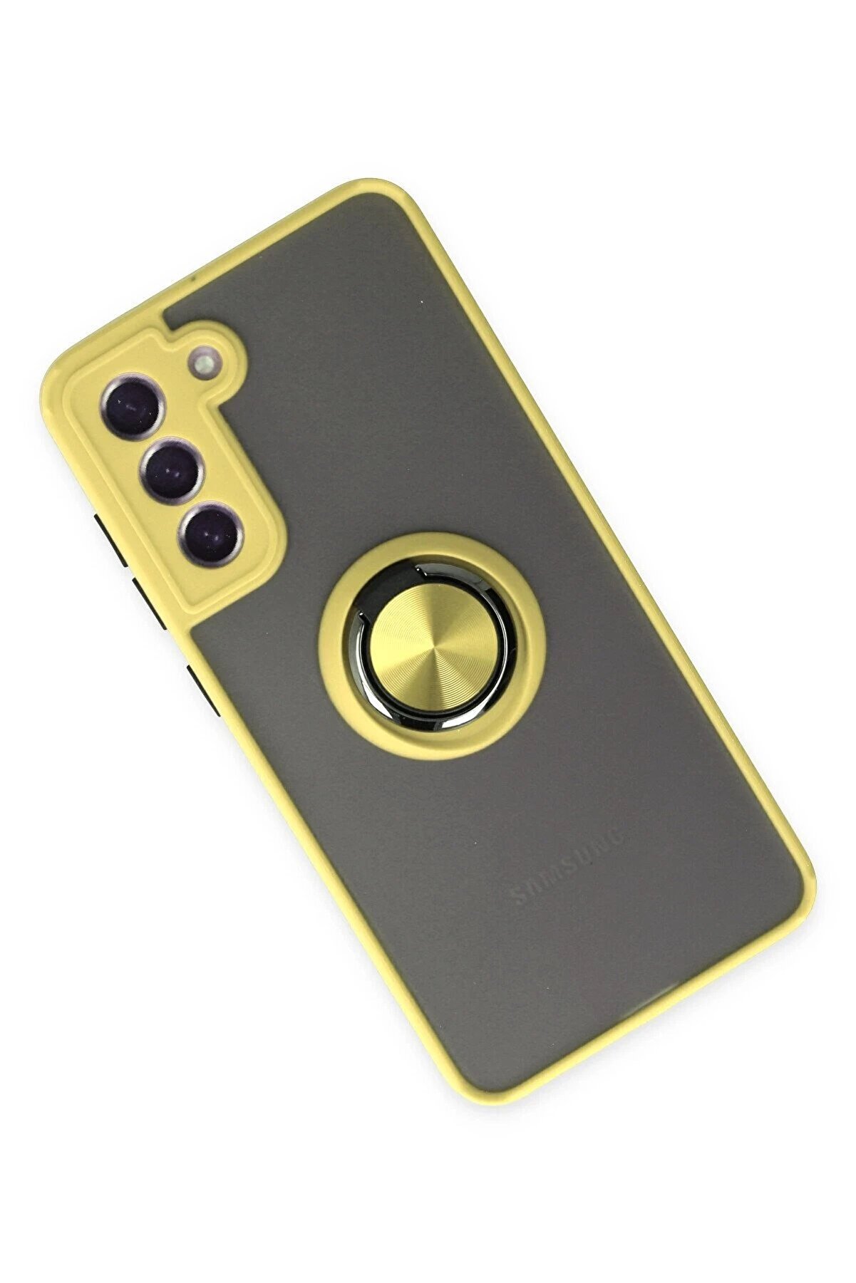 Samsung Galaxy S21 Fe Kılıf Montreal Y&uuml;z&uuml;kl&uuml; Si̇li̇kon Kapak - Sarı - Dropx4152-2359