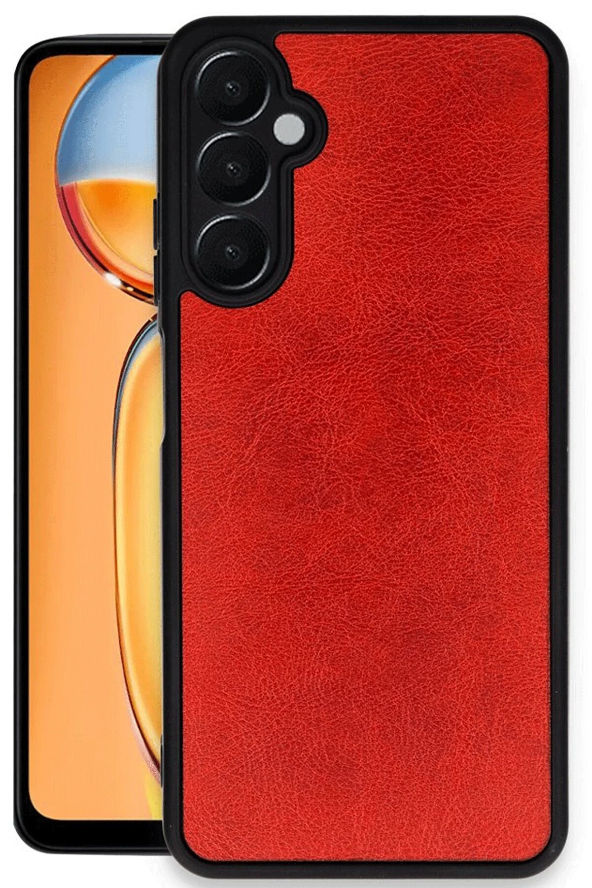 CepteToptan Samsung Galaxy A36 Kılıf Aras Deri Kapak - Kırmızı - DROPX7950-7704