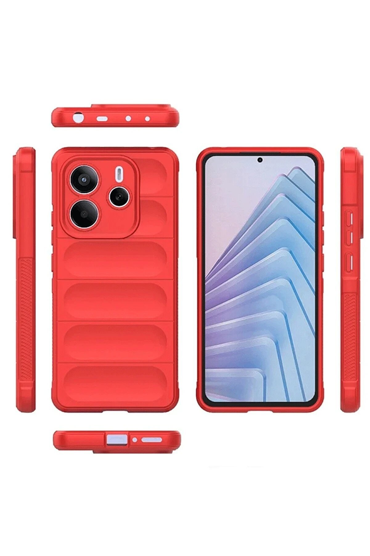 CepteToptan Xiaomi Redmi Note 14 4G Kılıf Optimum Silikon - Kırmızı - DROPX8765-2624
