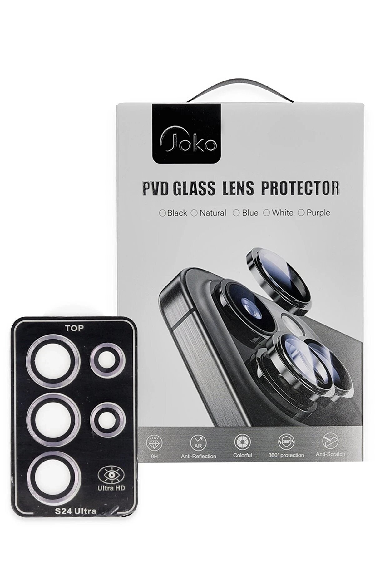 CepteToptan Samsung Galaxy S24 Ultra PVD Metal Kamera Lens - Pembe - DROPX2947-4314