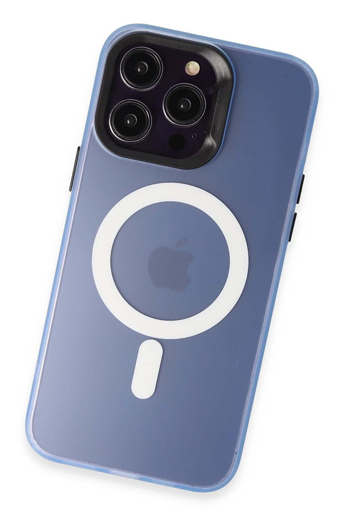 İphone 15 Pro Max Kılıf Mateks Magsafe Kapak - Si̇erra Blue - Dropx3440-6712