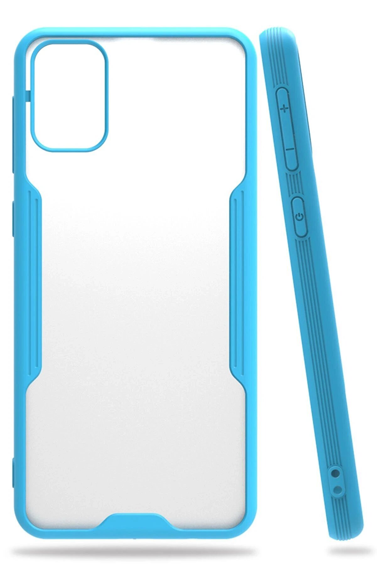 CepteToptan Samsung Galaxy M31 Kılıf Platin Silikon - Mavi - DROPX6829-7042