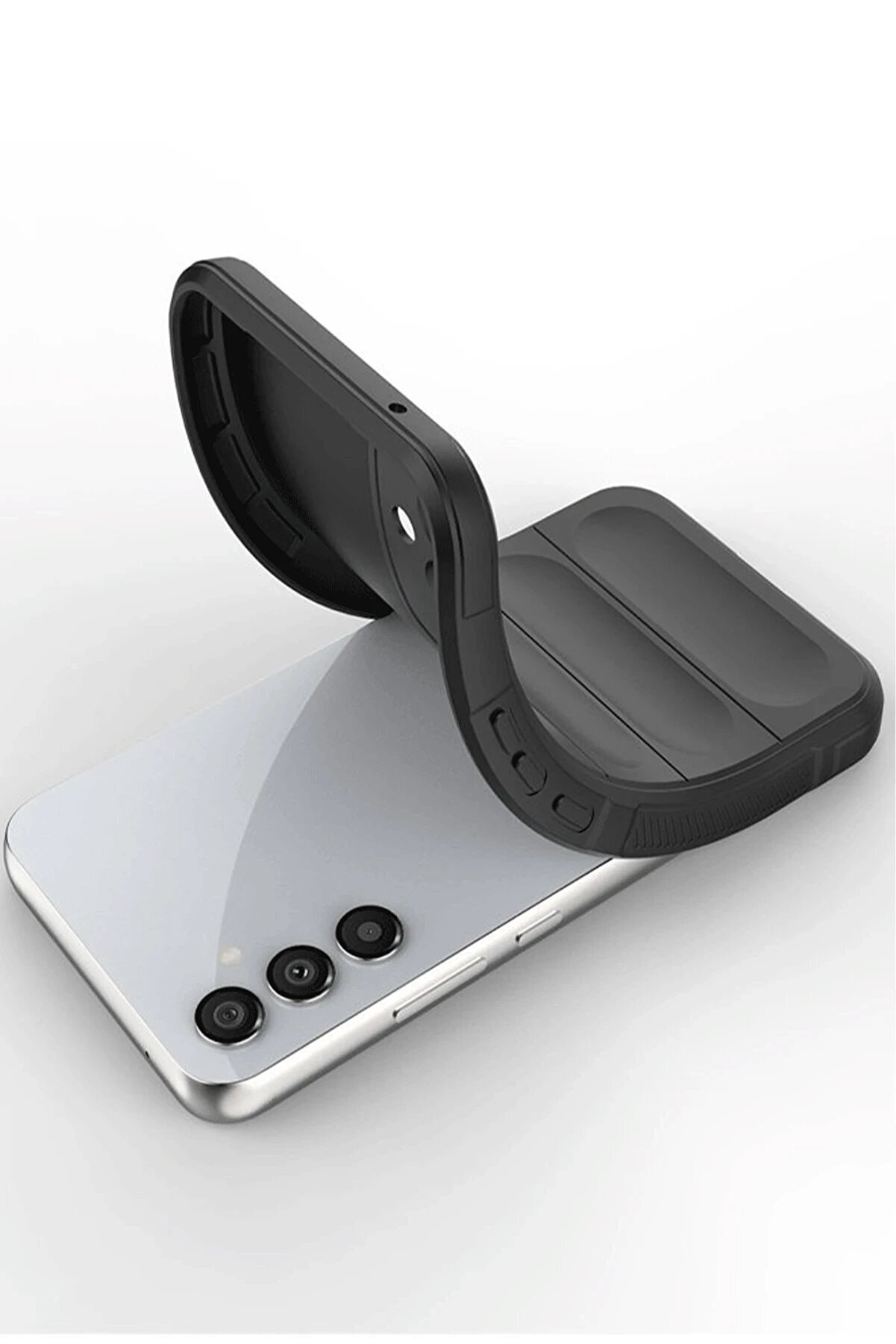 CepteToptan Samsung A56 Kılıf Optimum Silikon - Siyah - DROPX4281-8000