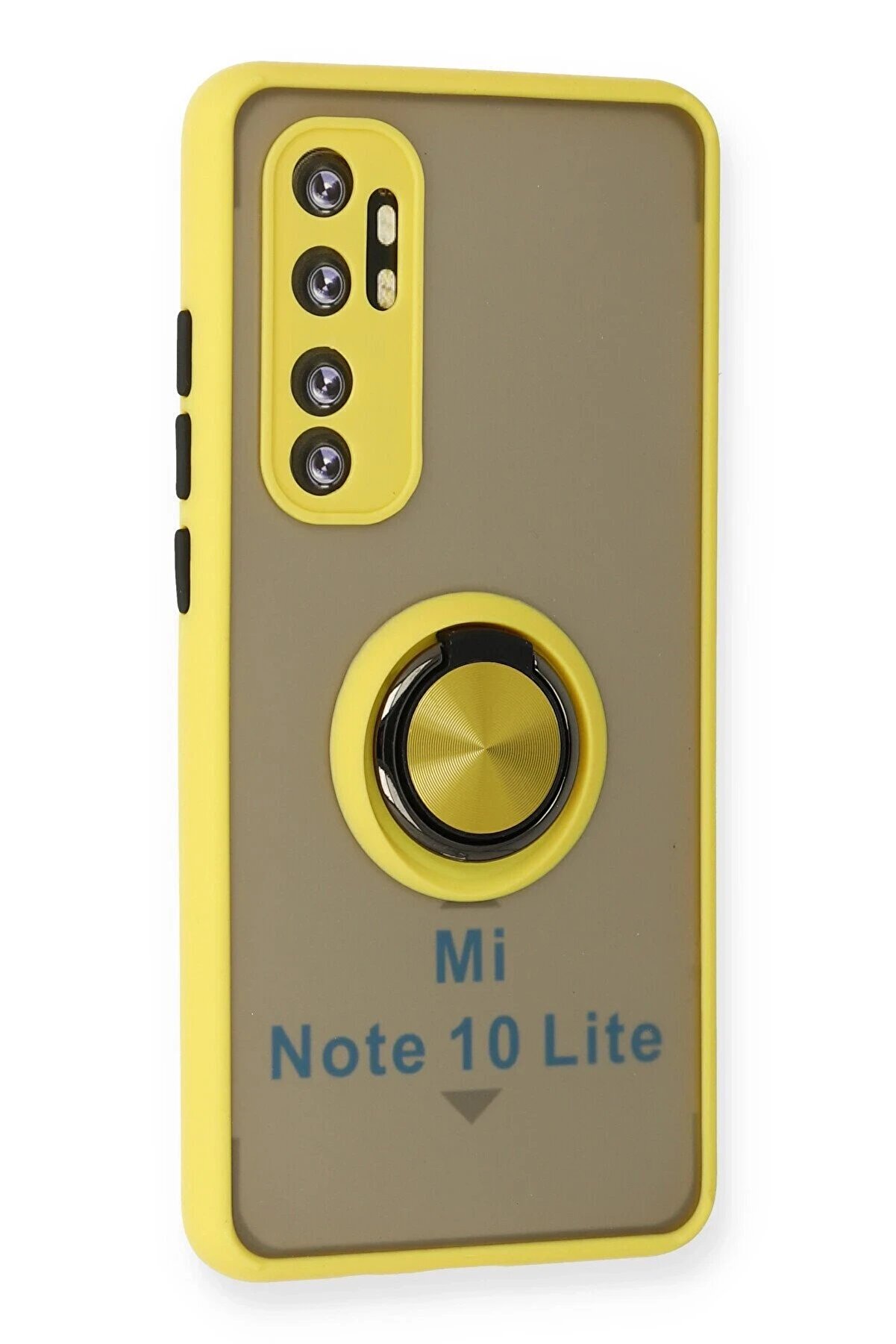 Xi̇aomi̇ Mi̇ Note 10 Li̇te Kılıf Montreal Y&uuml;z&uuml;kl&uuml; Si̇li̇kon Kapak - Sarı - Dropx9766-7810