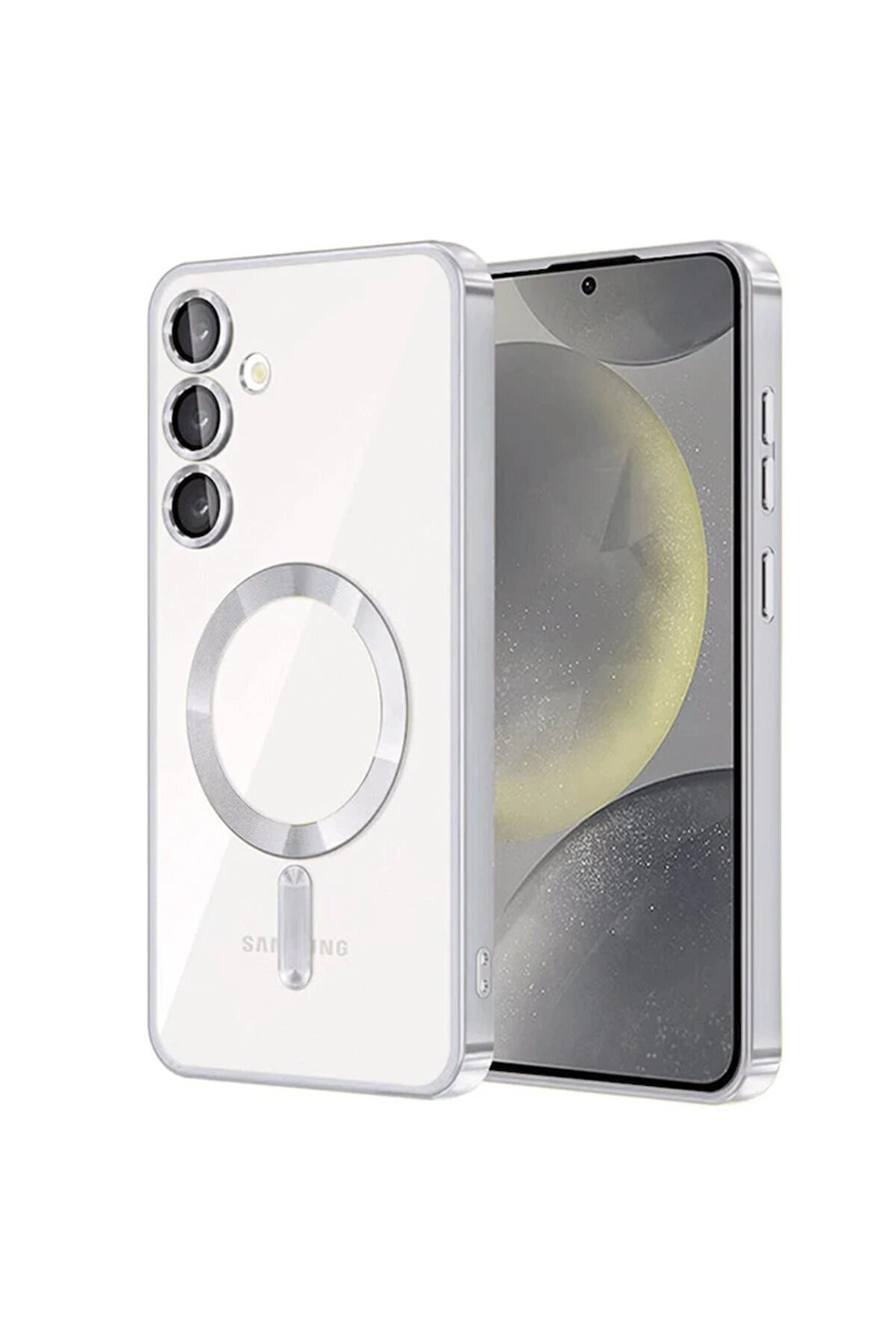 CepteToptan Samsung Galaxy S24 Kılıf Kross Magneticsafe Kapak - Titan Gri - DROPX3448-1593