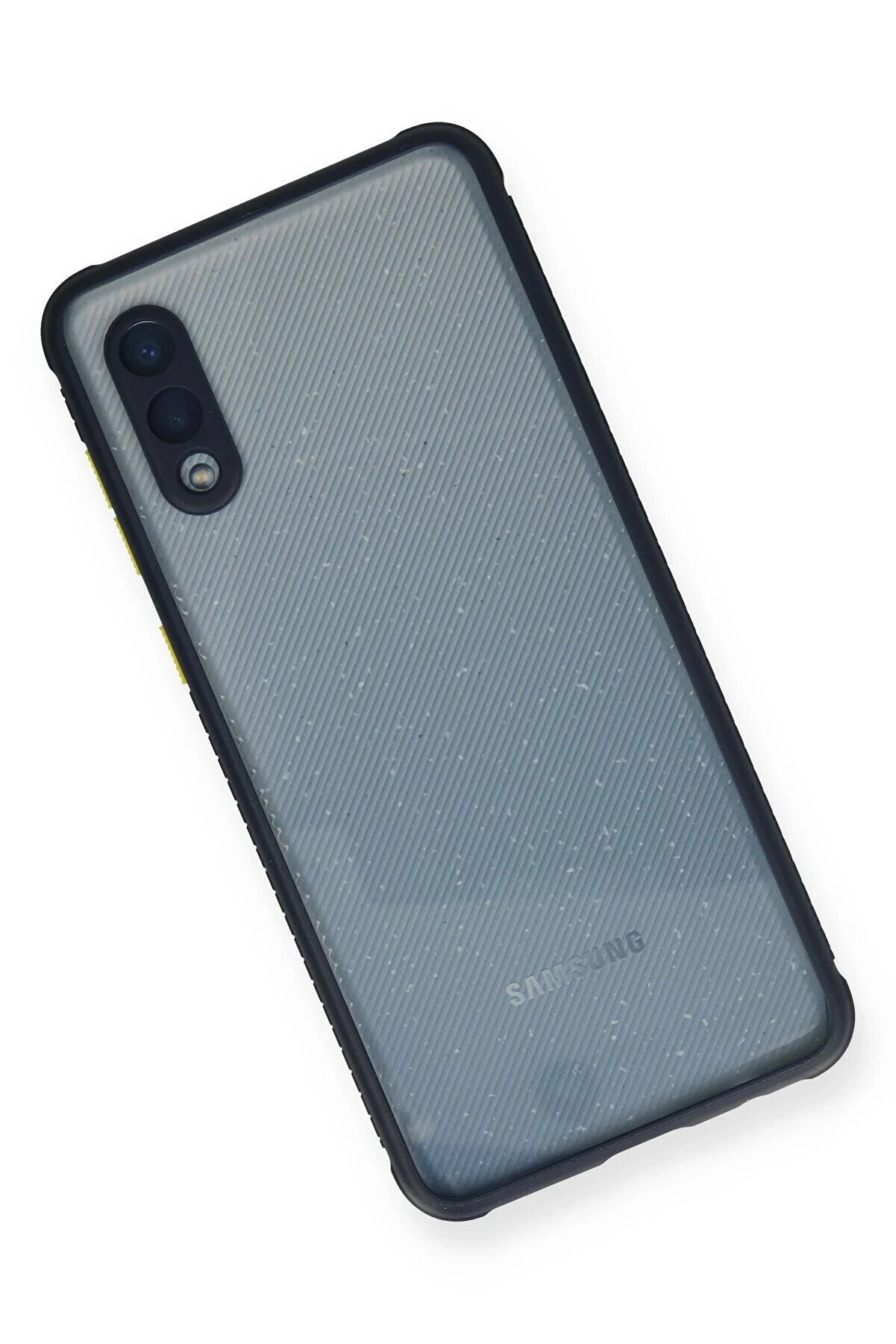 Samsung Galaxy A02 Kılıf Mi̇ami̇ Şeffaf Si̇li̇kon - Laci̇vert - Dropx8269-5590