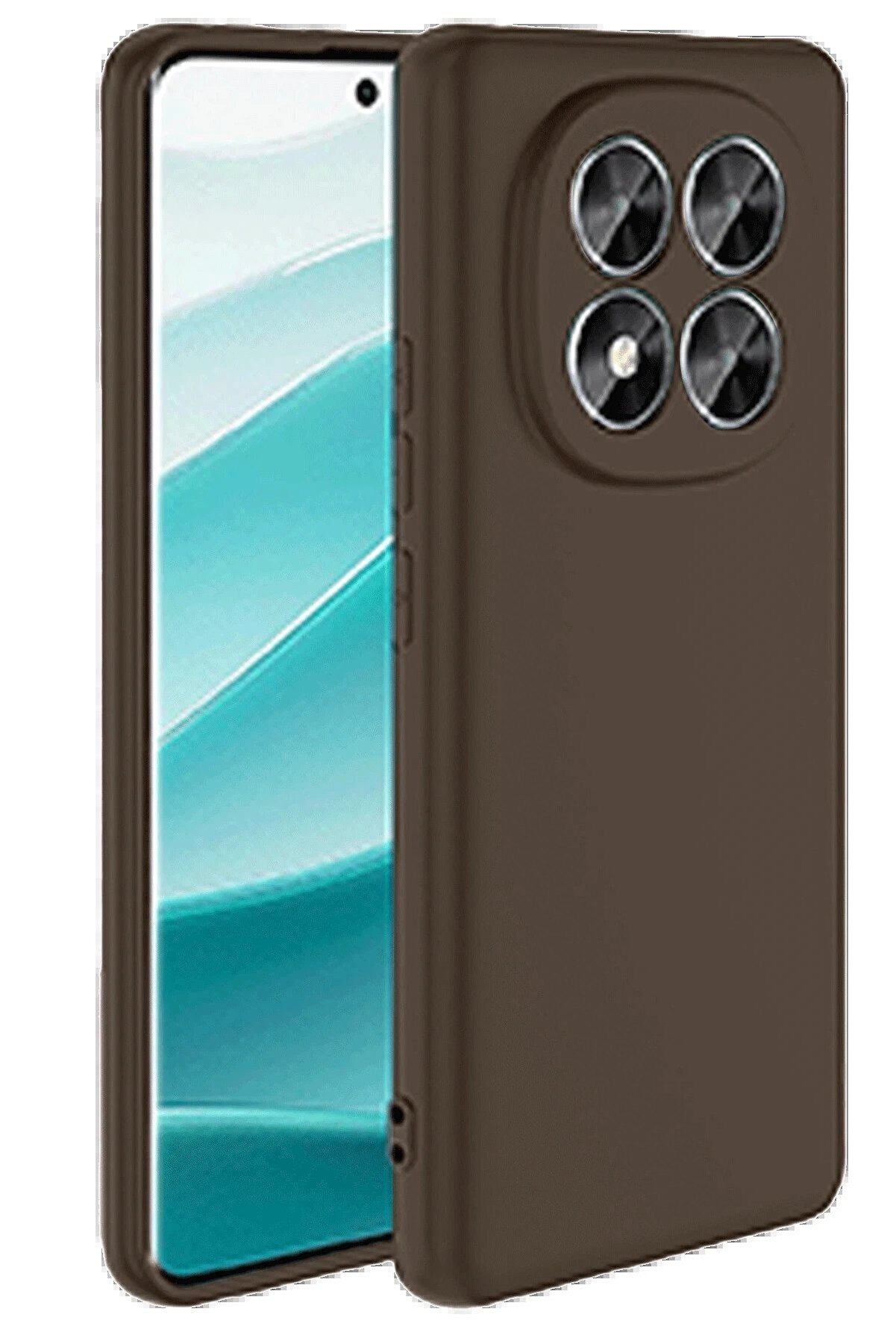 CepteToptan Xiaomi Redmi Note 14 Pro 5G Kılıf First Silikon - Kahverengi - DROPX8341-6359