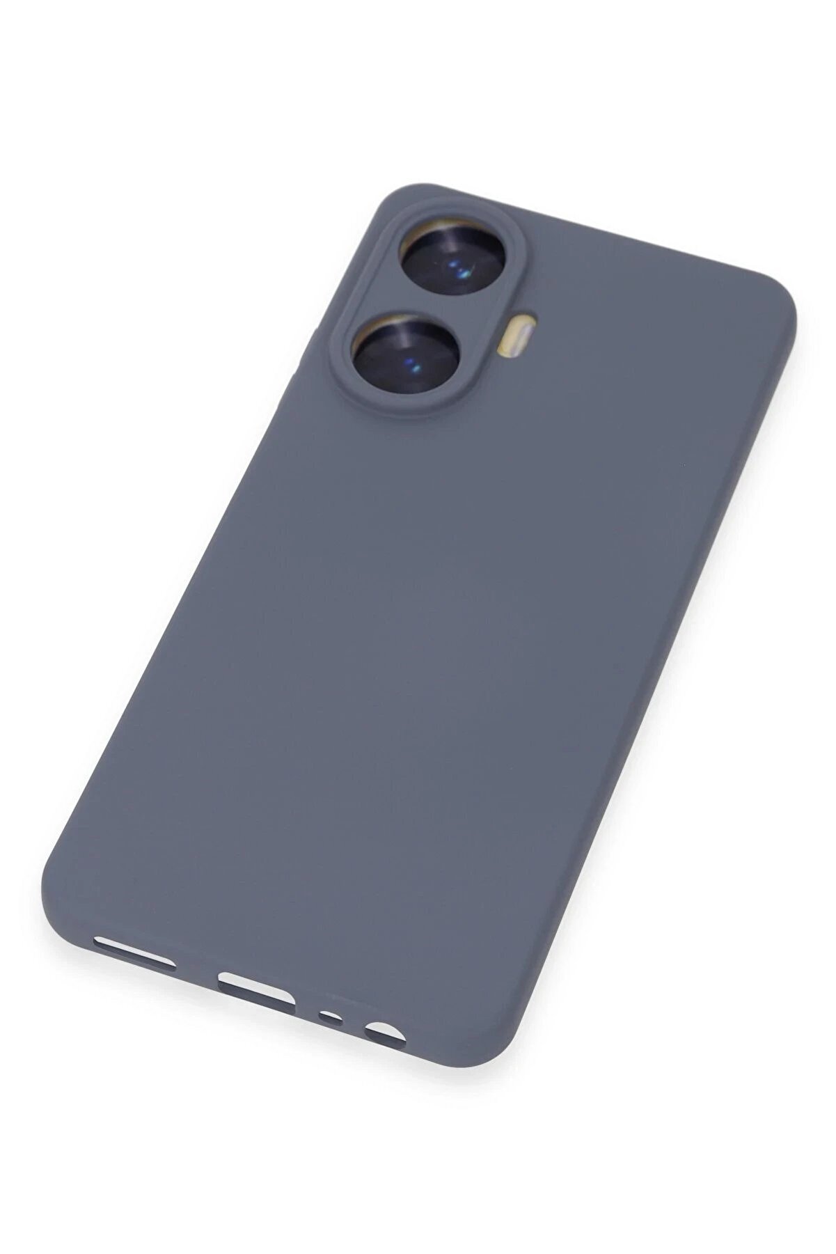 Realme C55 Kılıf Nano İçi̇ Kadi̇fe Si̇li̇kon - Gri̇ - Dropx9998-9436